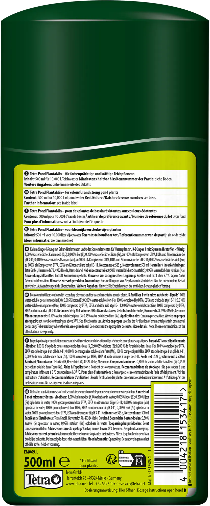 Tetra Pond PlantaMin 500 ml Tetra Pond PlantaMin 500 ml