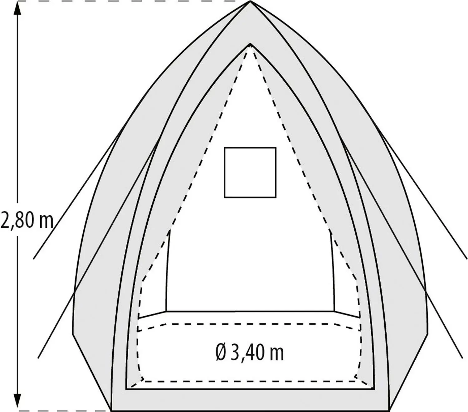 Pergart Überwinterungszelt Pflanzen Hawaii Größe XL Ø 340 x 280 cm