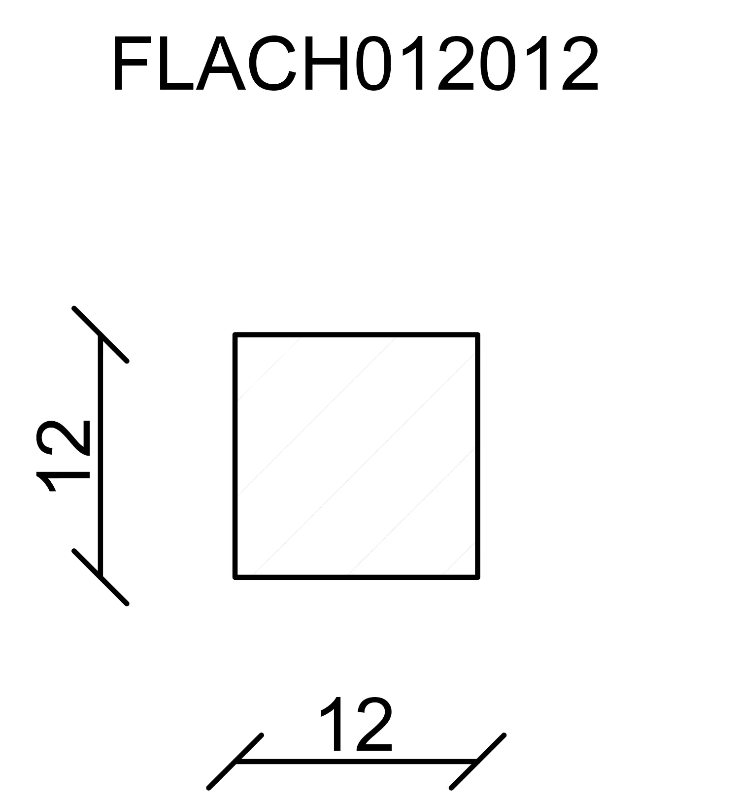 FN Neuhofer Flachleiste 95 cm 12 x 12 mm Buche