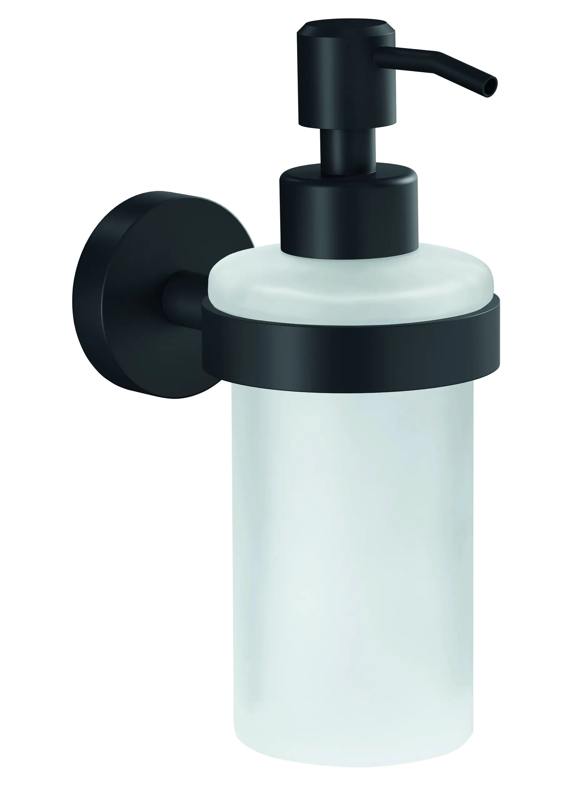 tesa Moon Black Seifenspender zum Hängen schwarz satiniertes Glas  tesa Moon Black Seifenspender zum Hängen schwarz satiniertes Glas