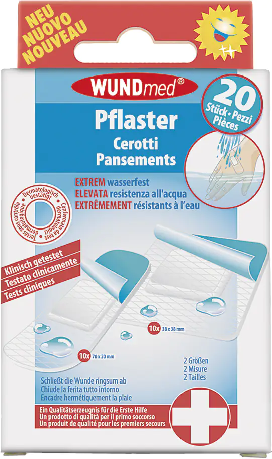 Wundmed Wundpflaster extrem wasserfest verschiedene Größen 20 Stück