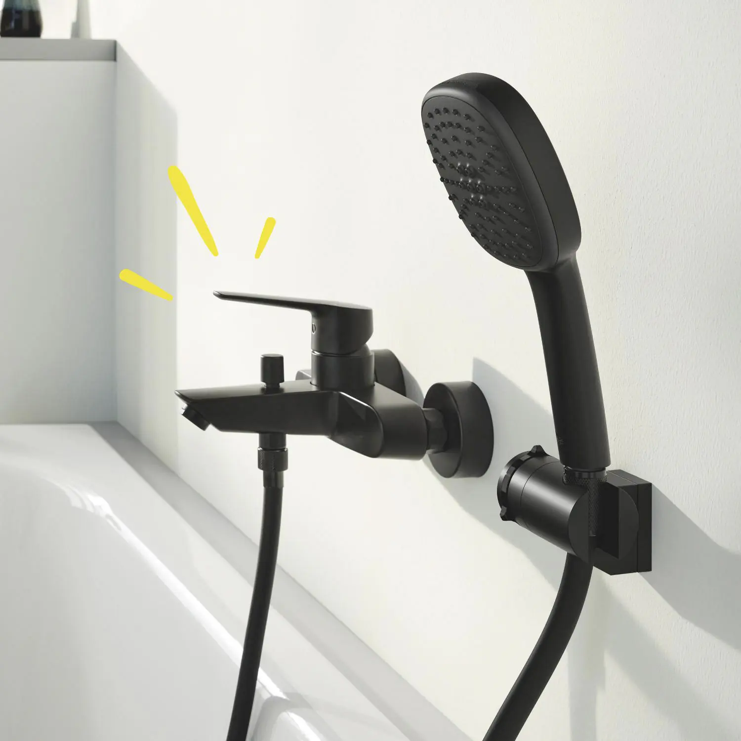Grohe Quickfix Badewannenarmatur Start schwarz matt