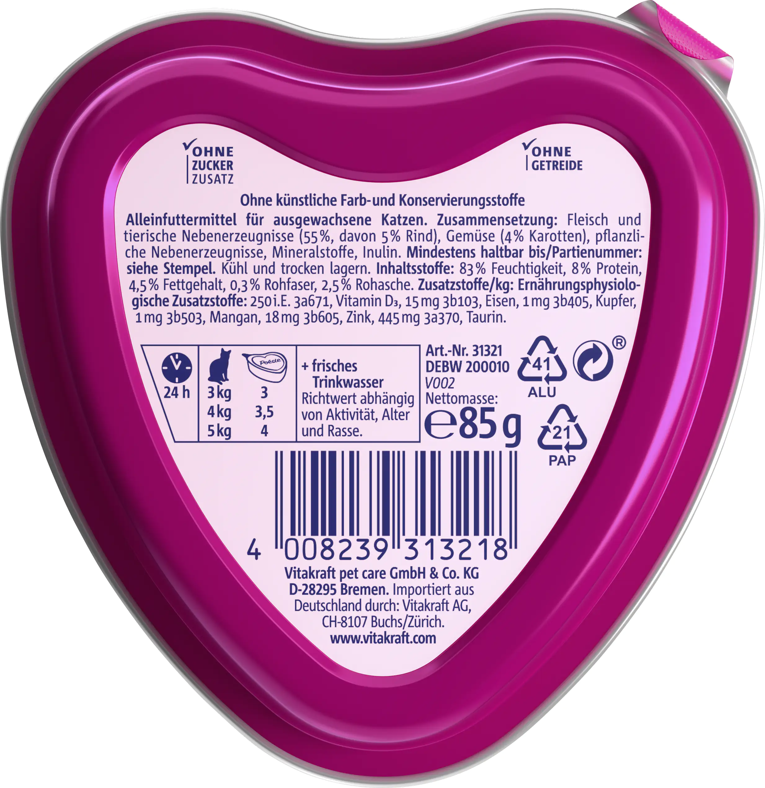 Vitakraft Poésie Katzenfutter Création Rind & Karotte in Sauce 85 g