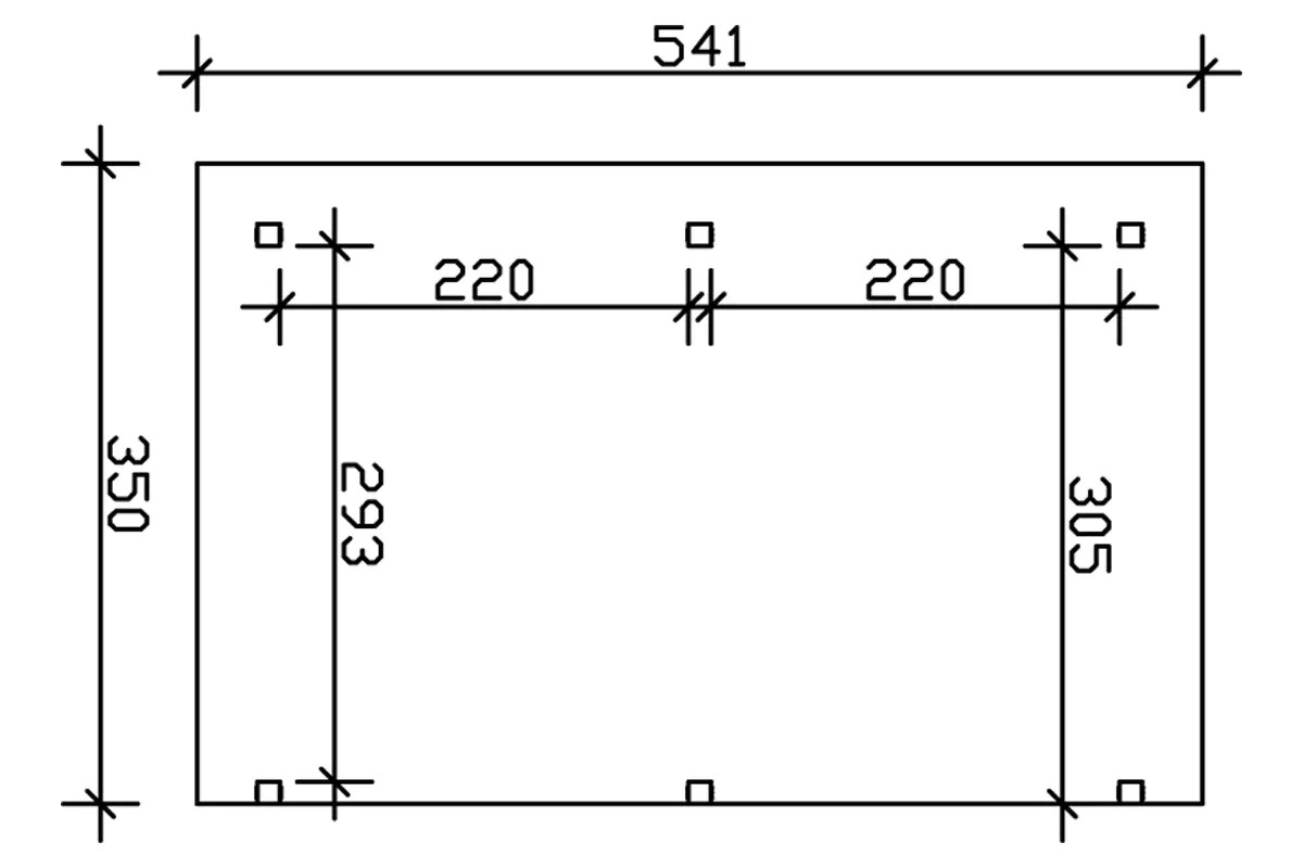 SKAN HOLZ Terrassenüberdachung Siena 541 x 350 cm Leimholz
