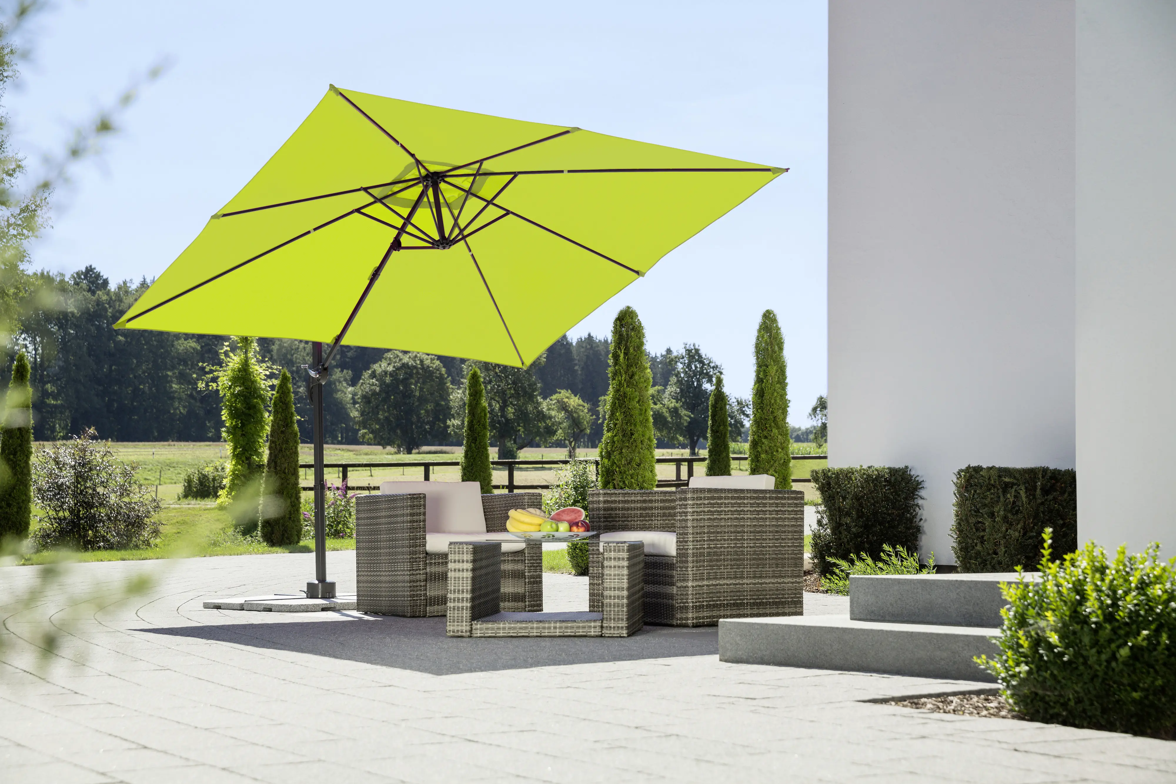 Schneider Ampelschirm Rhodos Junior apfelgrün 270 x 270 cm