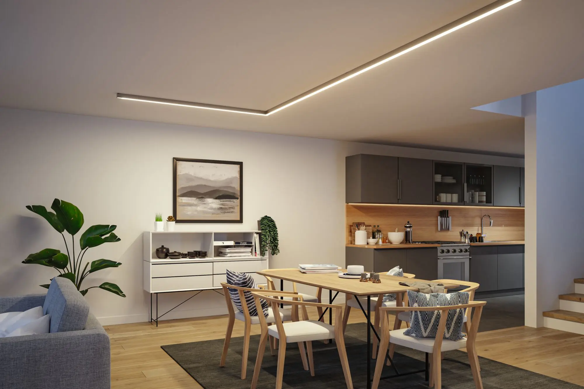 Paulmann Einspeisung für Lichtleiste Linion Power Channel 17 W Aluminium chrom-matt warmweiß dimmbar