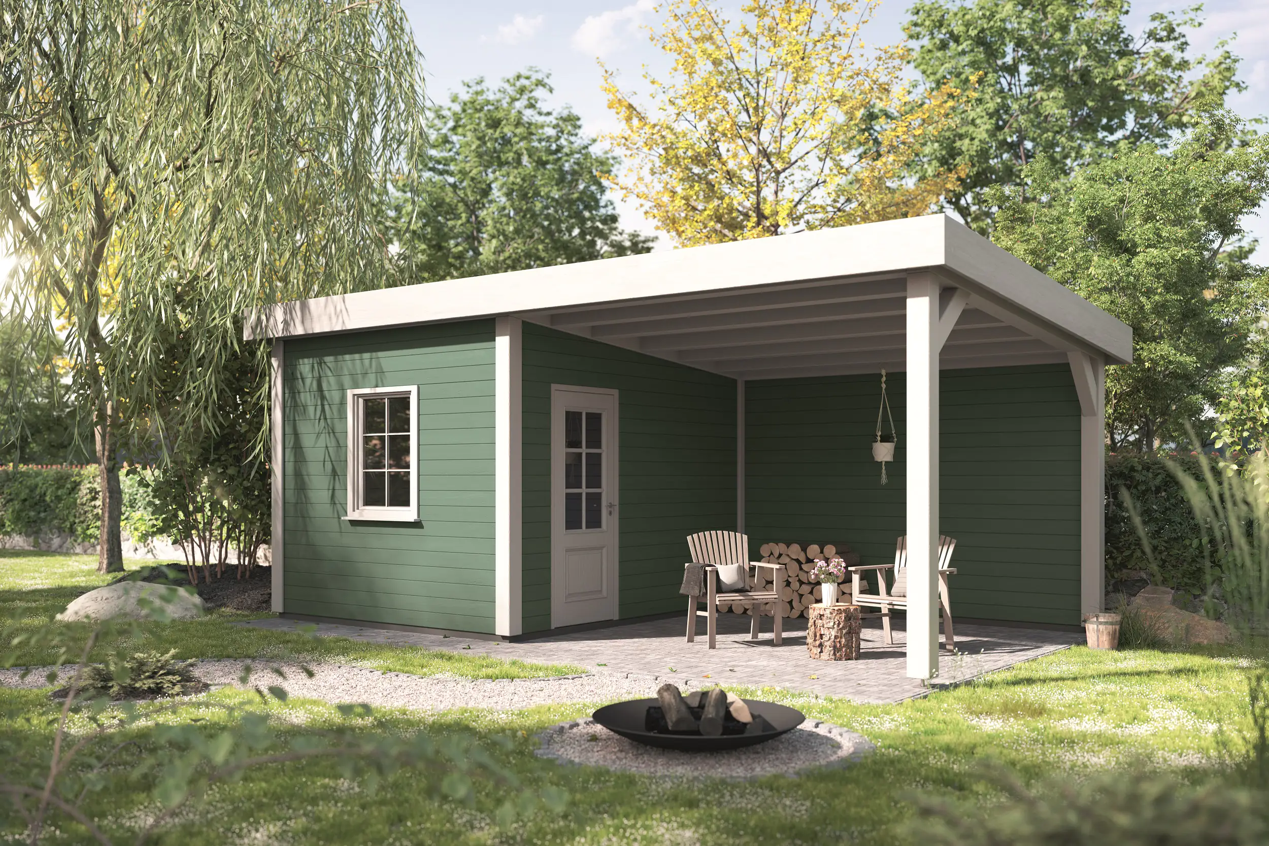 Alpina Wetterschutzfarbe halbdeckend 0,75 L salbeigrün