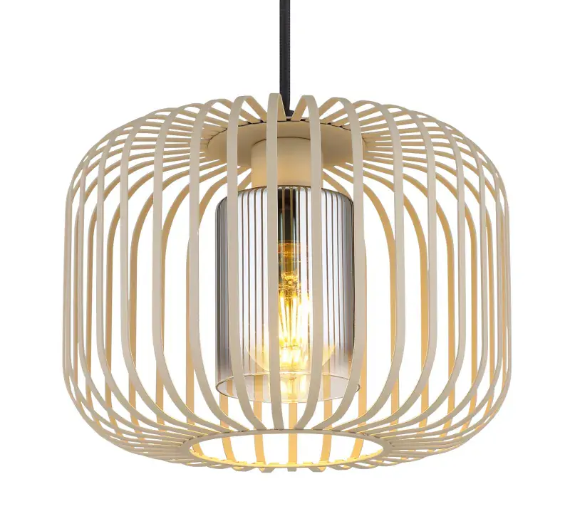 Globo Hängeleuchte Alfred 28 x 120 cm Ø x H sandfarben matt