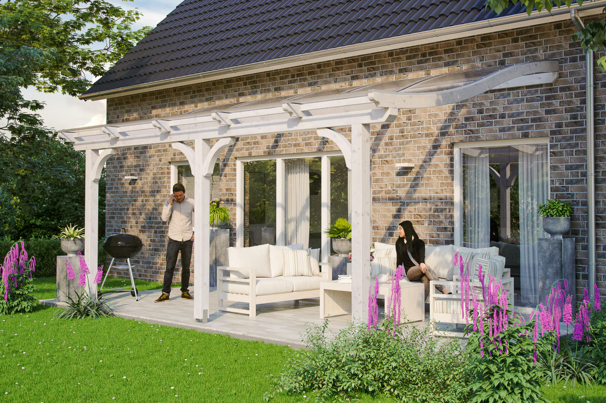 SKAN HOLZ Terrassenüberdachung Venezia 541 x 289 cm Leimholz