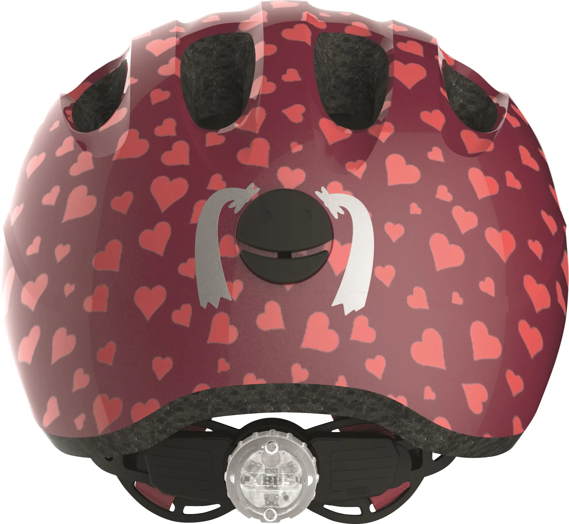 Abus Fahrradhelm Kinder Kids Pro Größe  S cherry heart