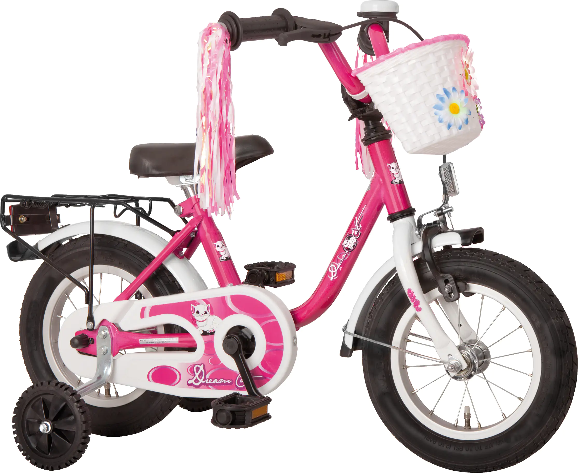 Bachtenkirch Kinderfahrrad Dream Cat 12,5 Zoll purpur weiß