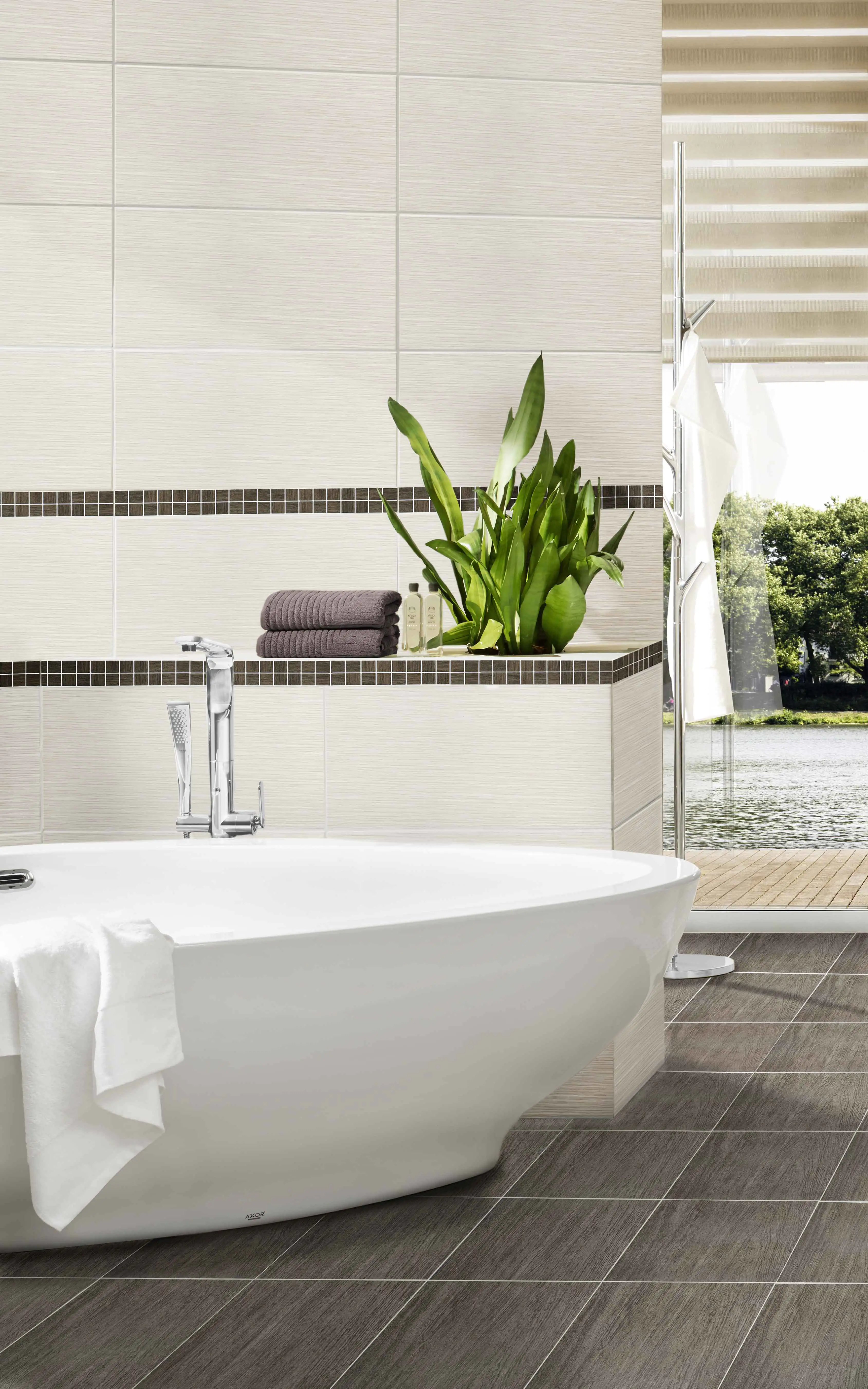 Wandfliese Philippa 30 x 60 cm weiß-beige