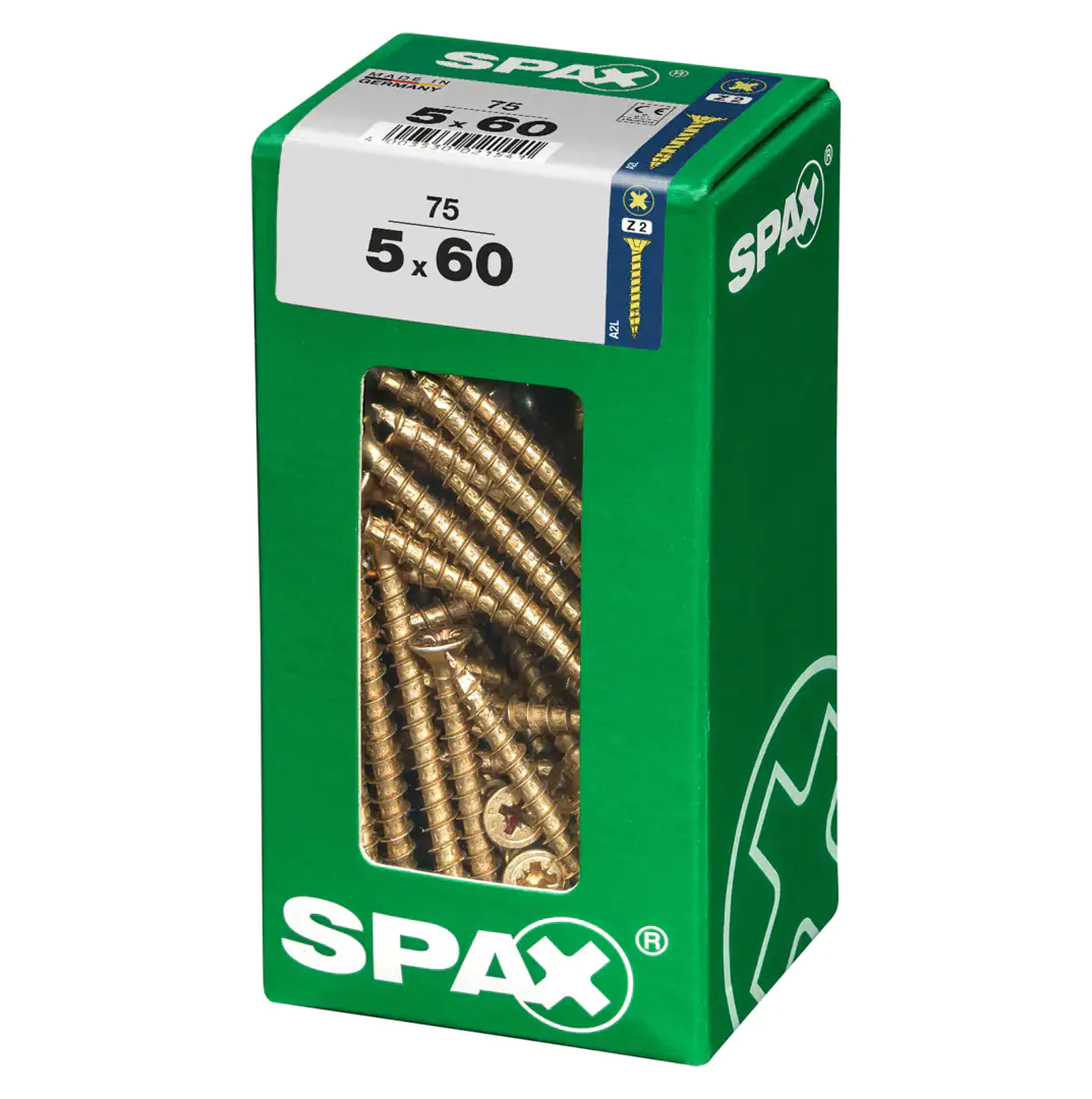 Spax Universalschrauben 5.0 x 60 mm PZ 2 - 75 Stk.