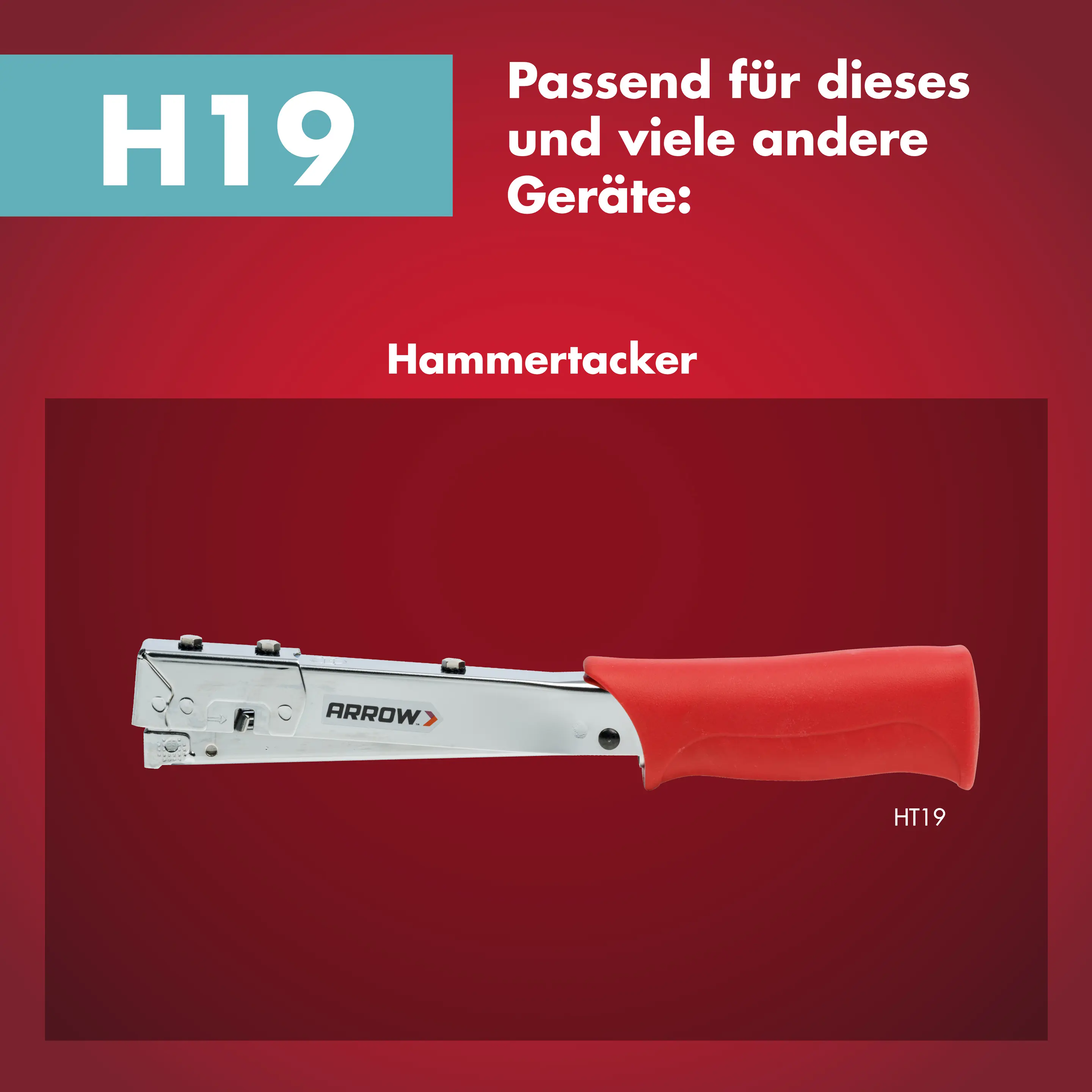 Arrow Tackerklammer Feindraht H19 14 mm Stoff & Gewebe 1000 Stück