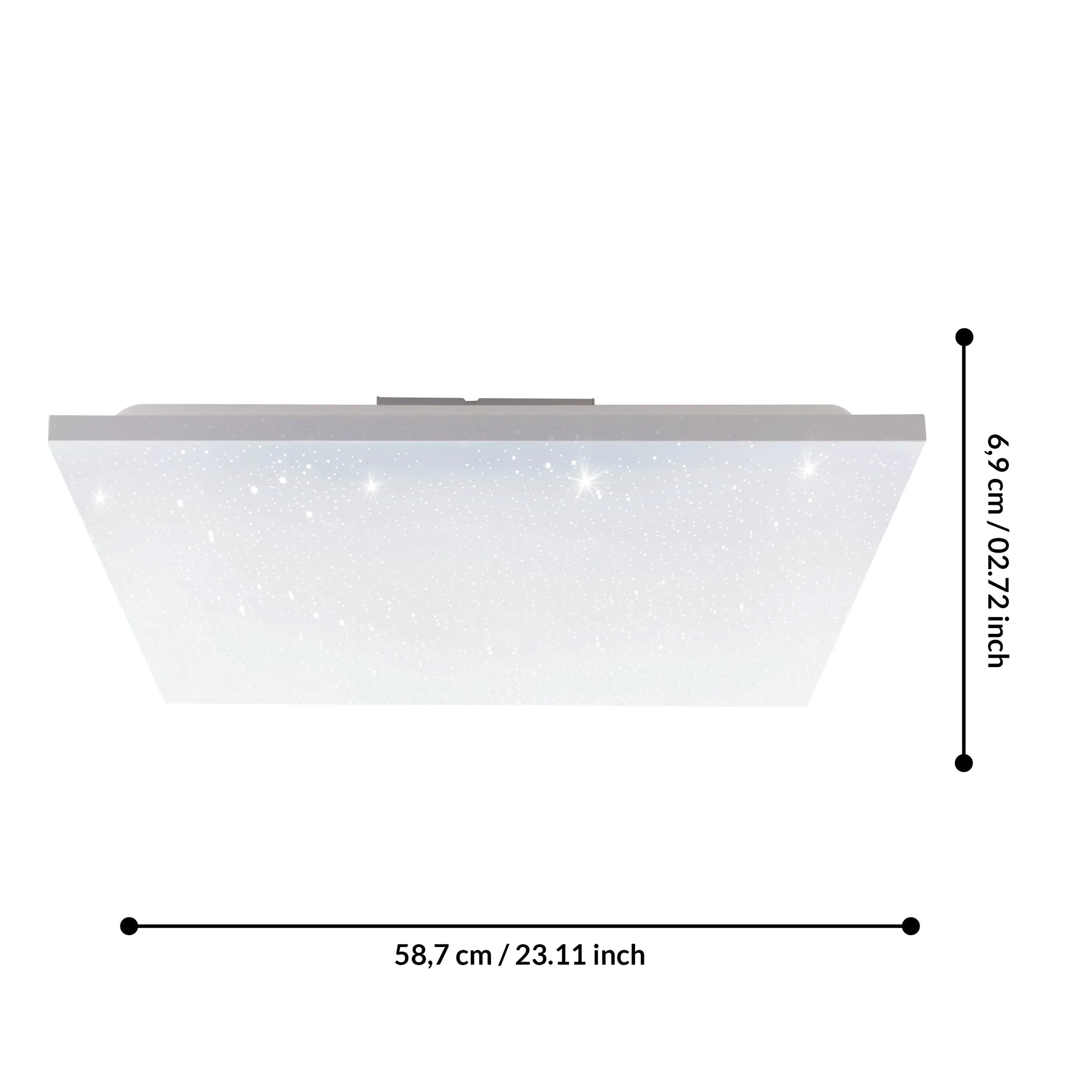 Eglo LED Deckenleuchte Calemar-S weiß 58,7 x 58,7 cm mit Kristalleffekt Eglo LED Deckenleuchte Calemar-S weiß 58,7 x 58,7 cm mit Kristalleffekt