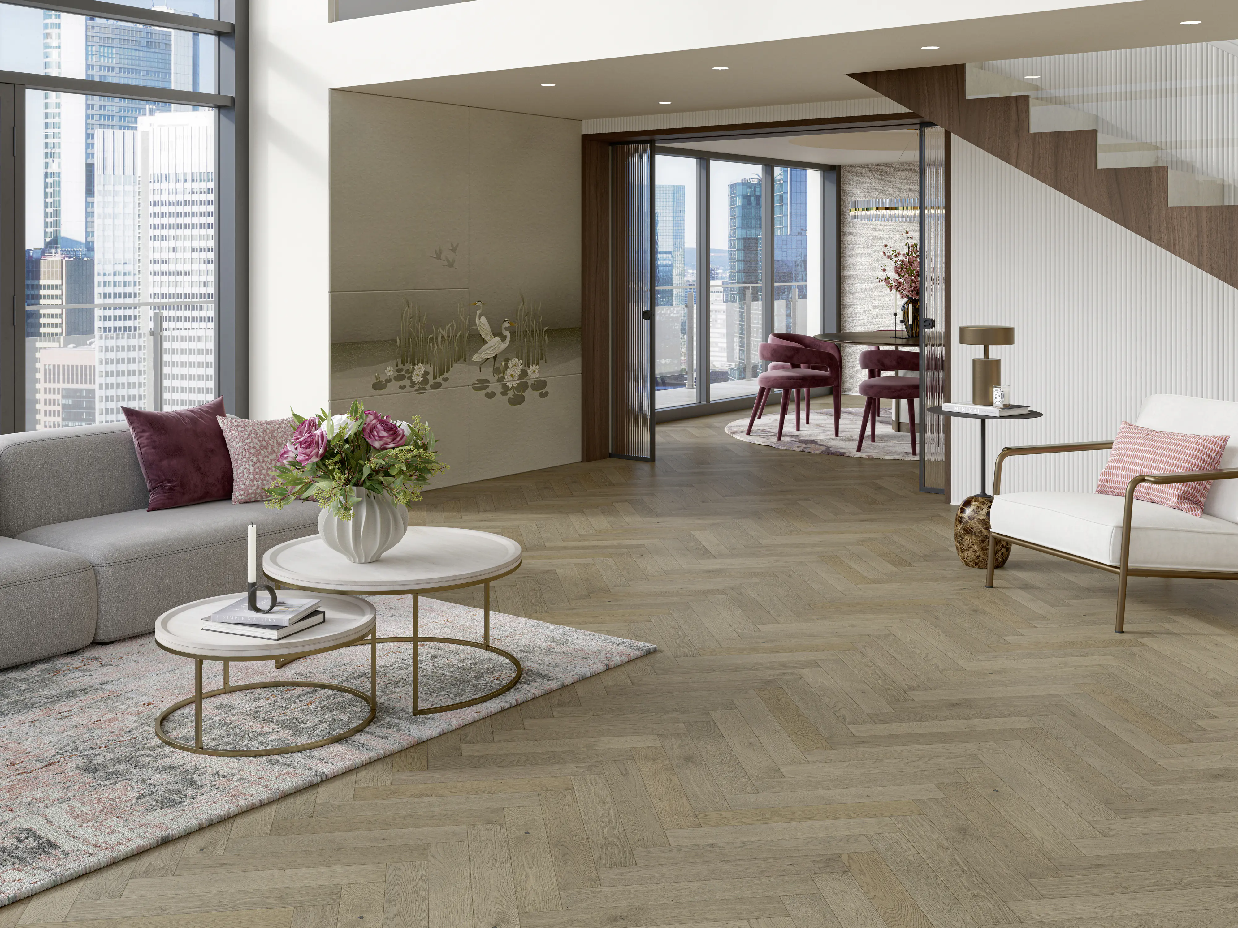 Parador Parkett Trendtime 3 Living Plus Eiche Chalet grau lackversiegelt extramatt