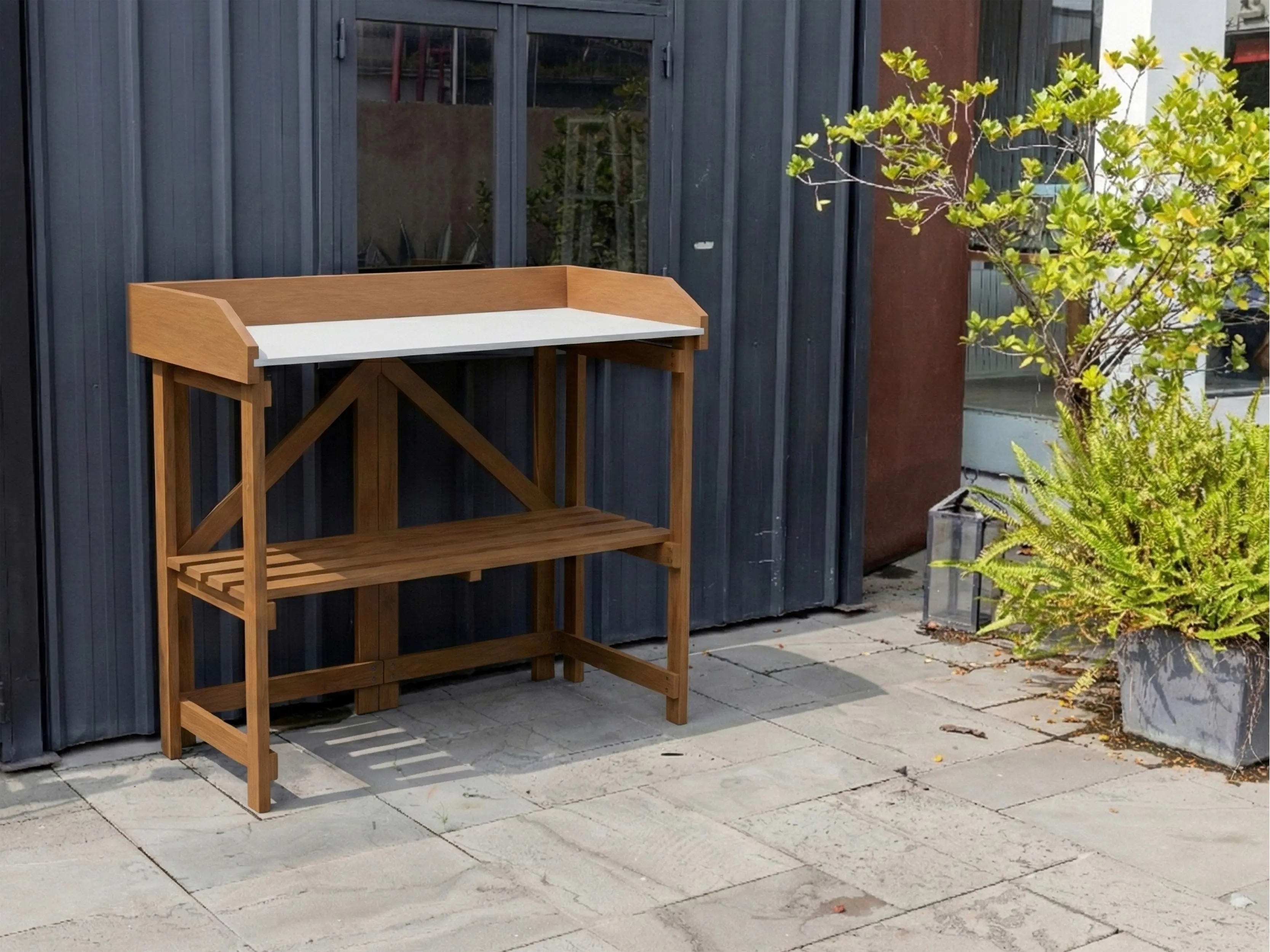 Primaster Pflanztisch mit Ablage Cala Holz 85 x 44 cm