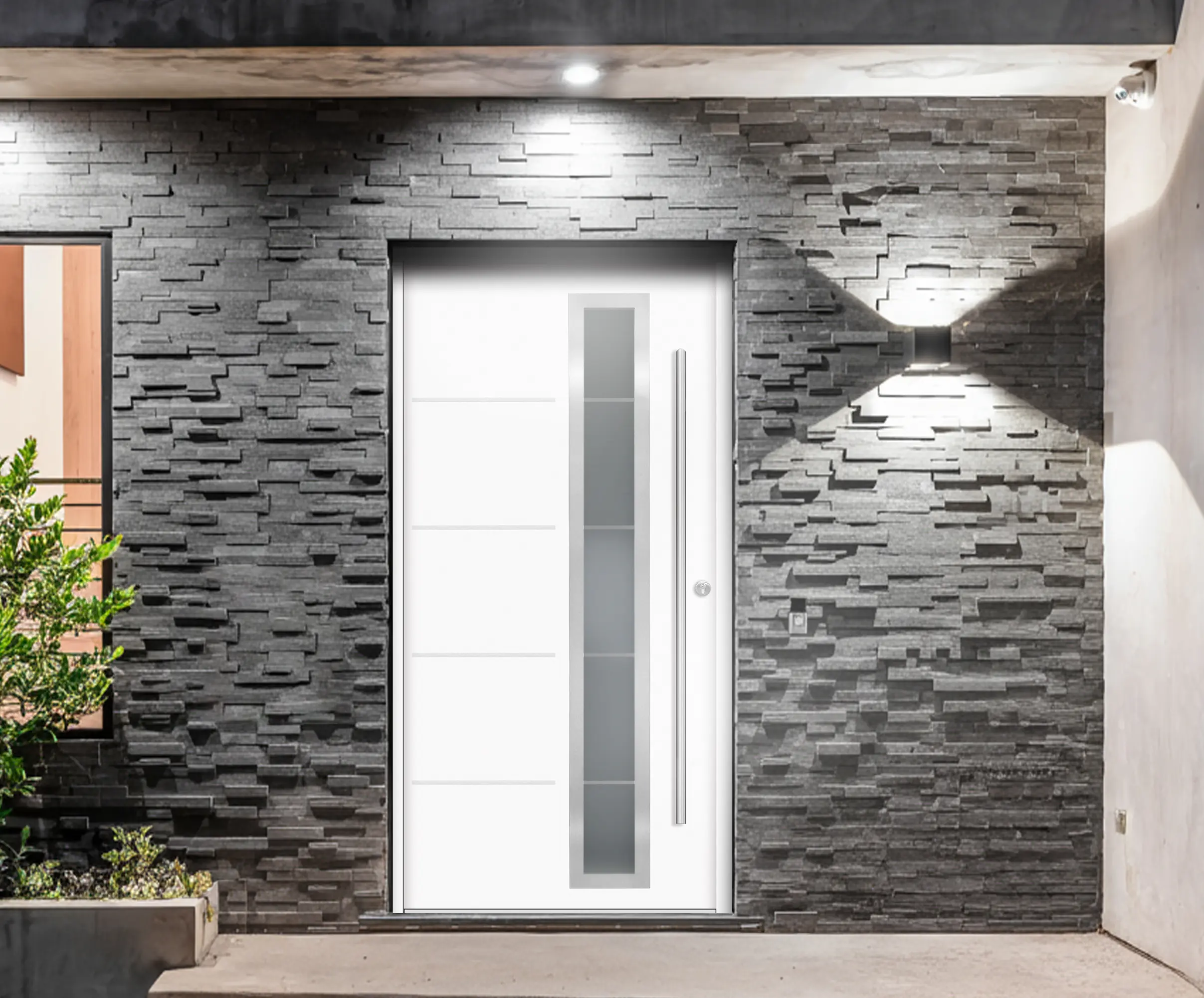 Splendoor Haustür Passivedoor Premium B06 Weiß DIN Rechts 100 x 210 cm