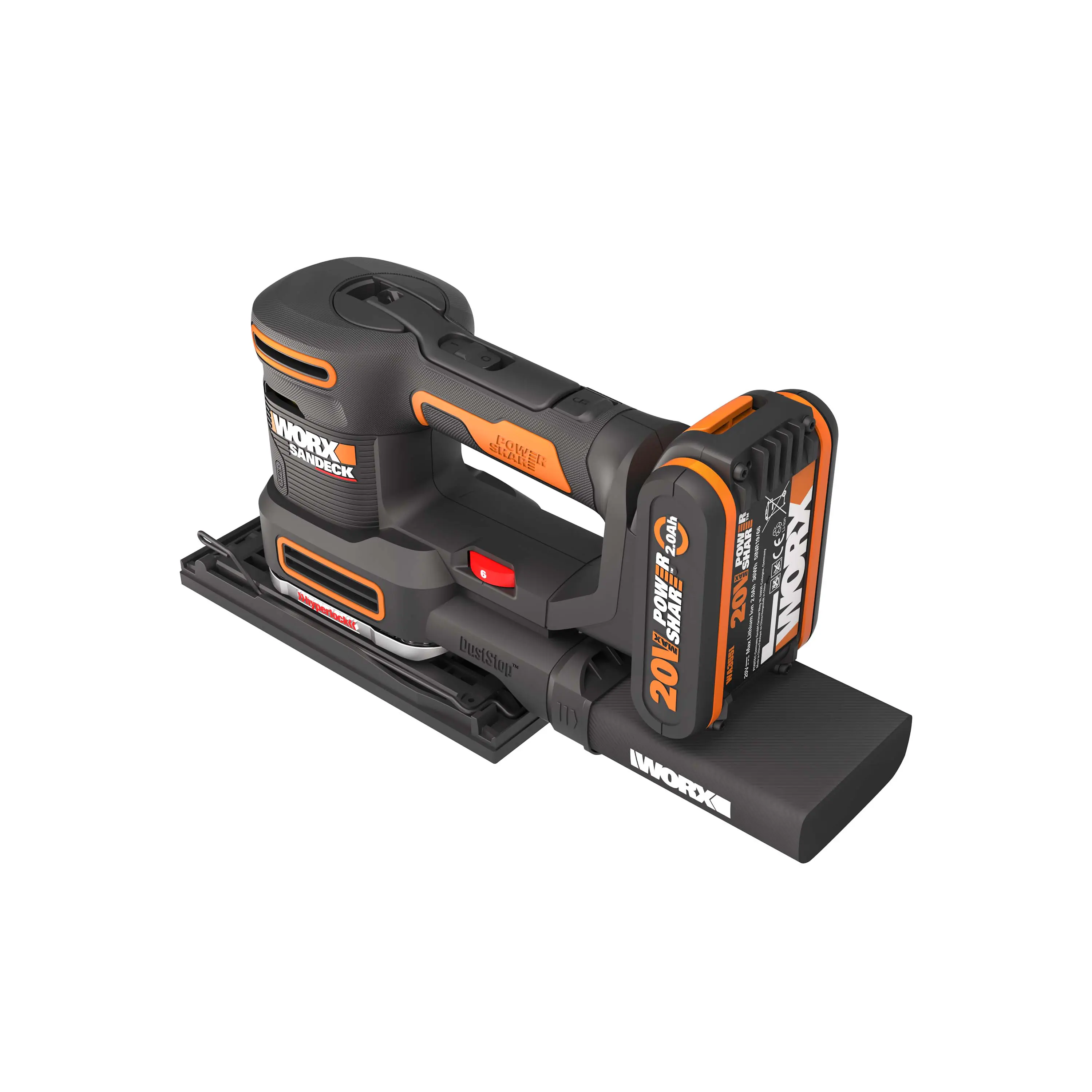 Worx Akku-Multischleifer WX820 20 V inkl. Akku 2 Ah & Ladegerät Worx Akku-Multischleifer WX820 20 V inkl. Akku 2 Ah & Ladegerät