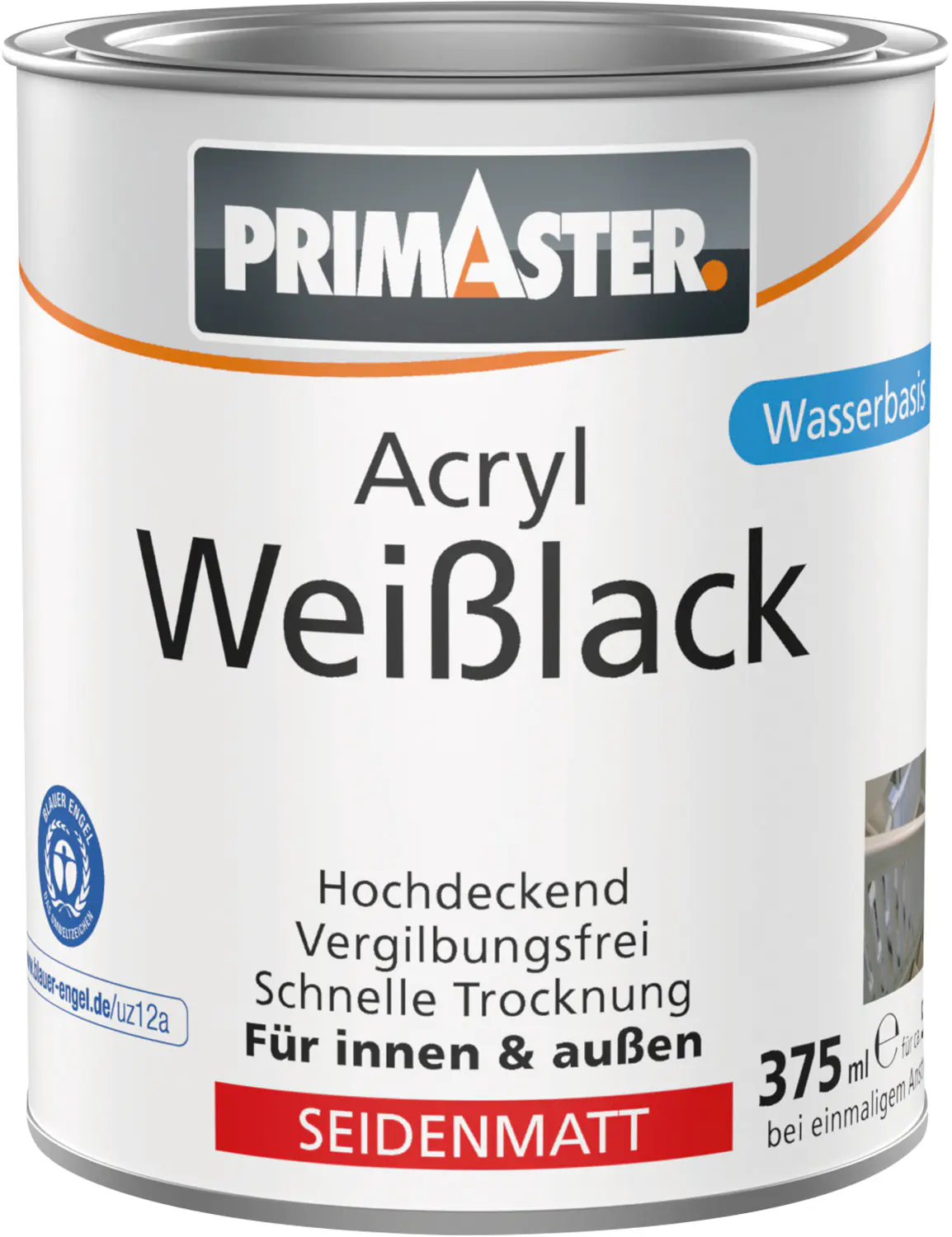 Primaster Acryl Weißlack seidenmatt 375 ml Primaster Acryl Weißlack seidenmatt 375 ml