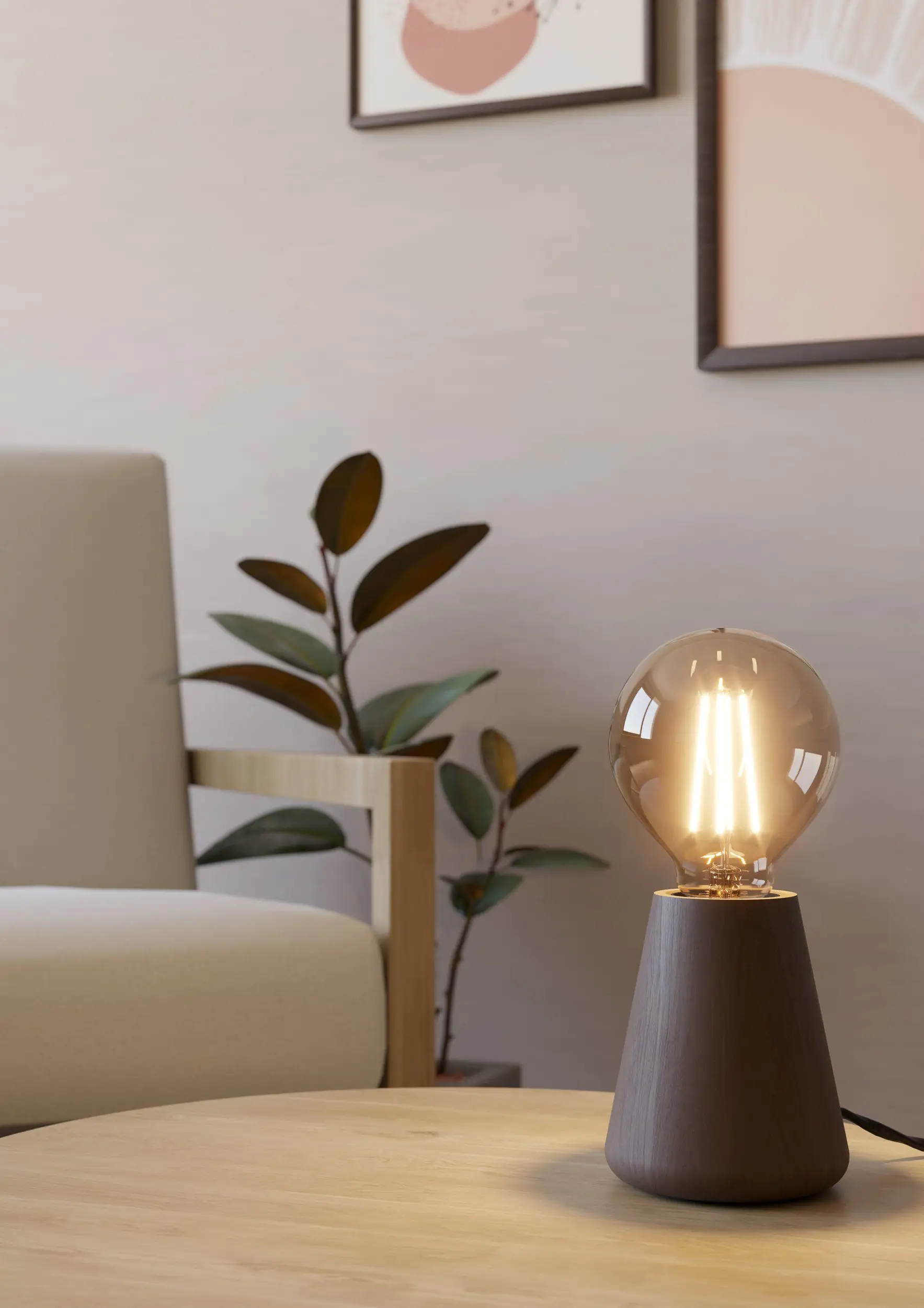 Eglo Tischleuchte Asby dunkelbraun 10 x 8,5 cm E27