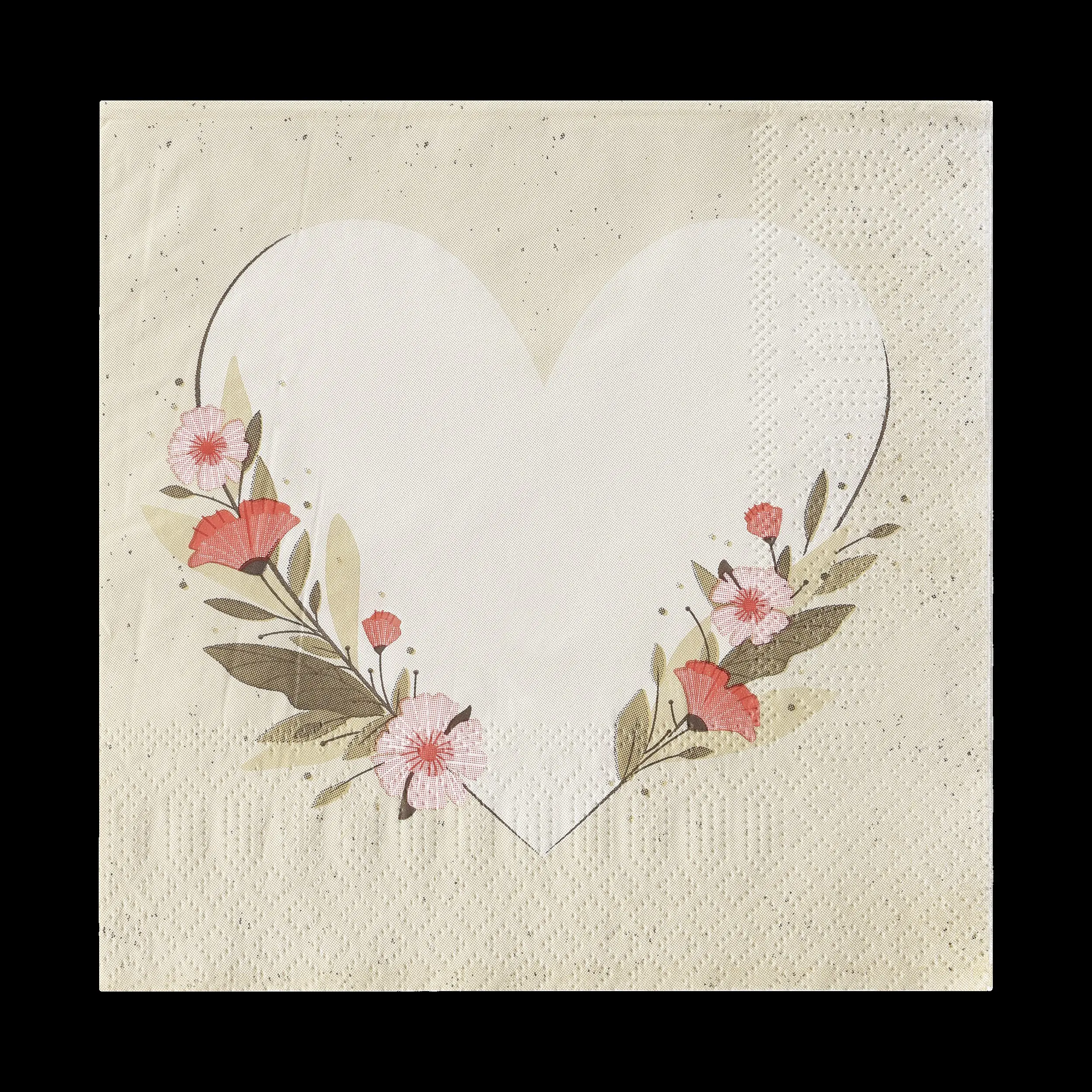 Eglo Servietten Motiv Herz Mahuli bunt 17 x 17 cm - 20er Pack