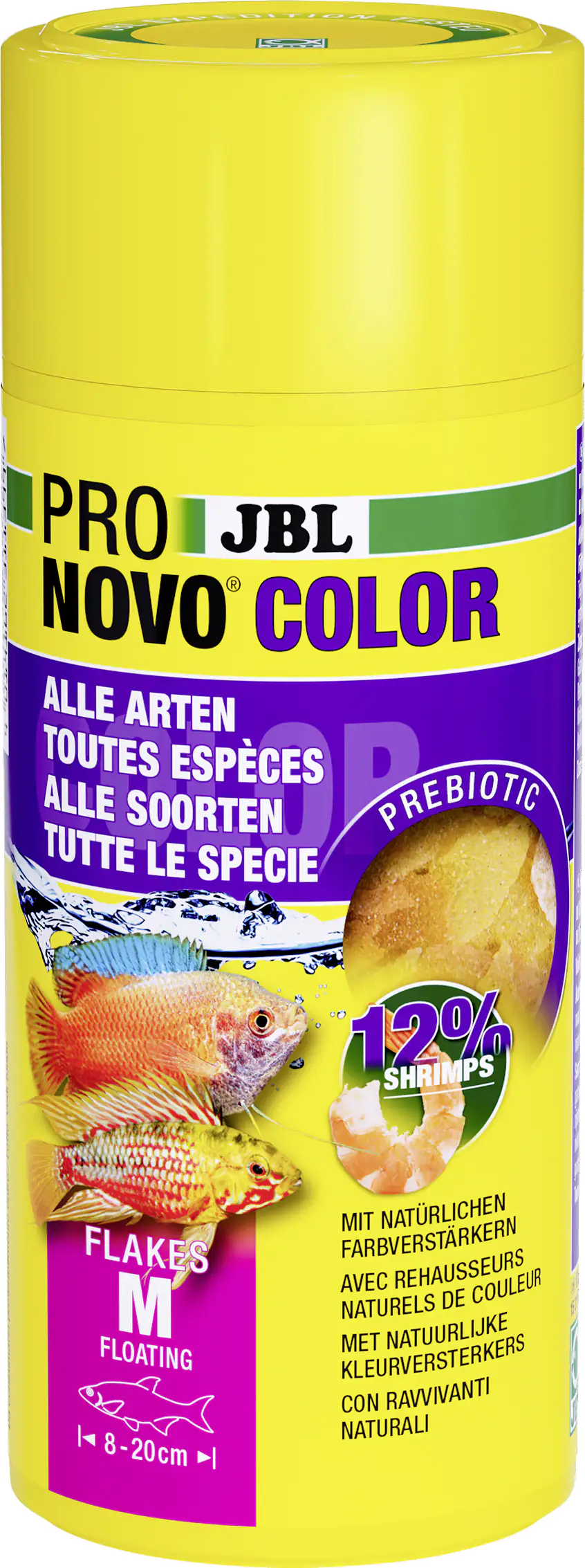 JBL Fischfutter Pronovo Color Flakes M Fischfutterflocken 250 ml