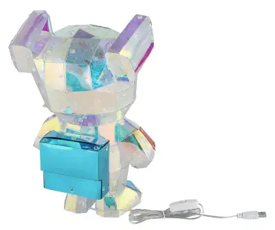 Globo Tischleuchte Brondar rauchfarben Kunststoff