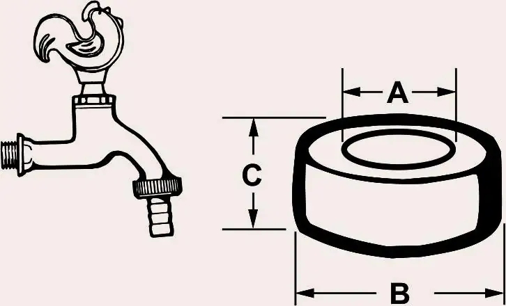 Cornat Hahnrosette messing 3/4" x 5 mm Ø 66 mm