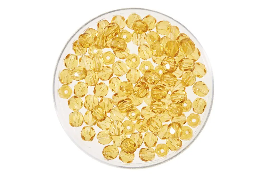 Glorex Glasschliffperlen 4 mm 100 Stück topas