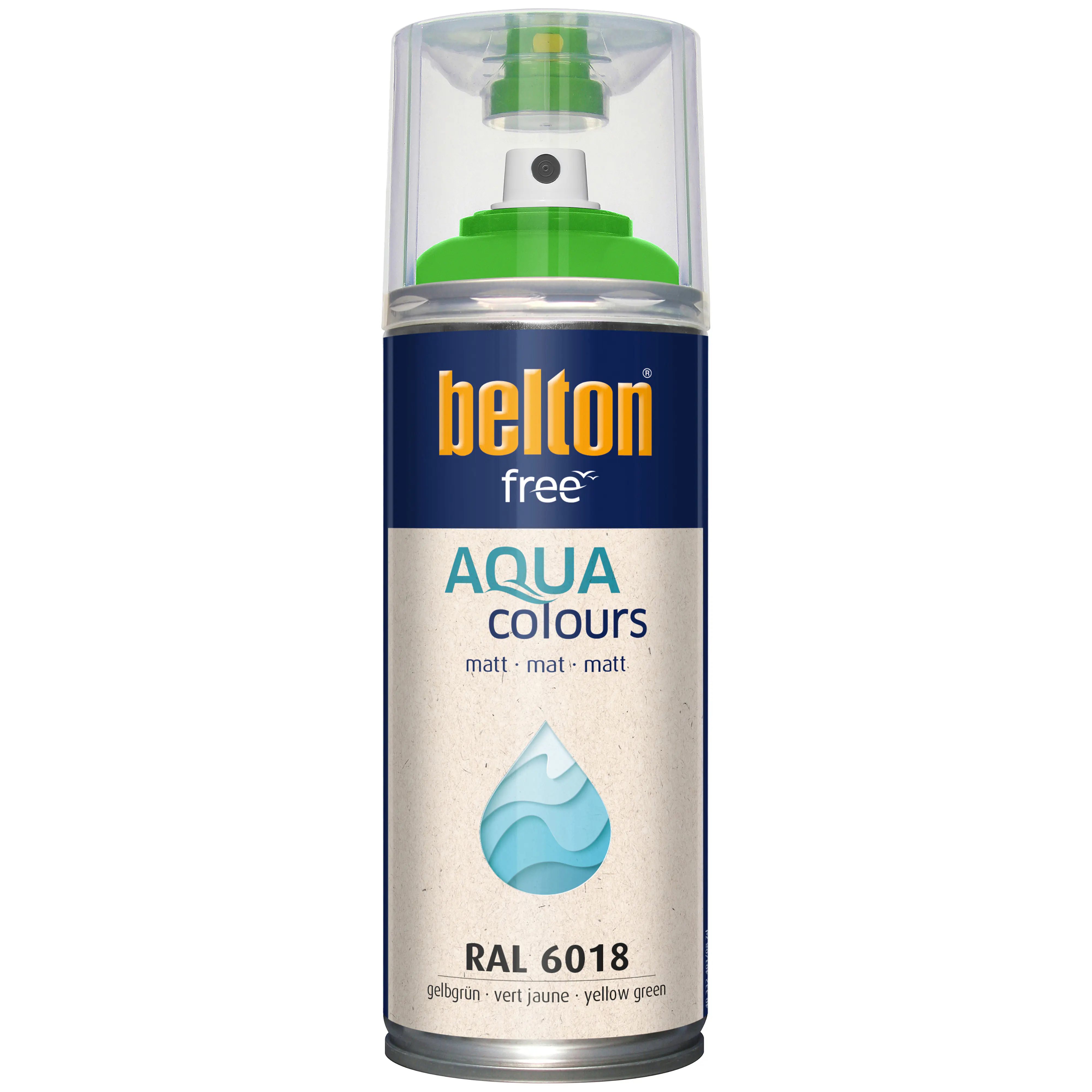 belton free Lackspray AQUAcolours 400 ml gelbgrün matt
