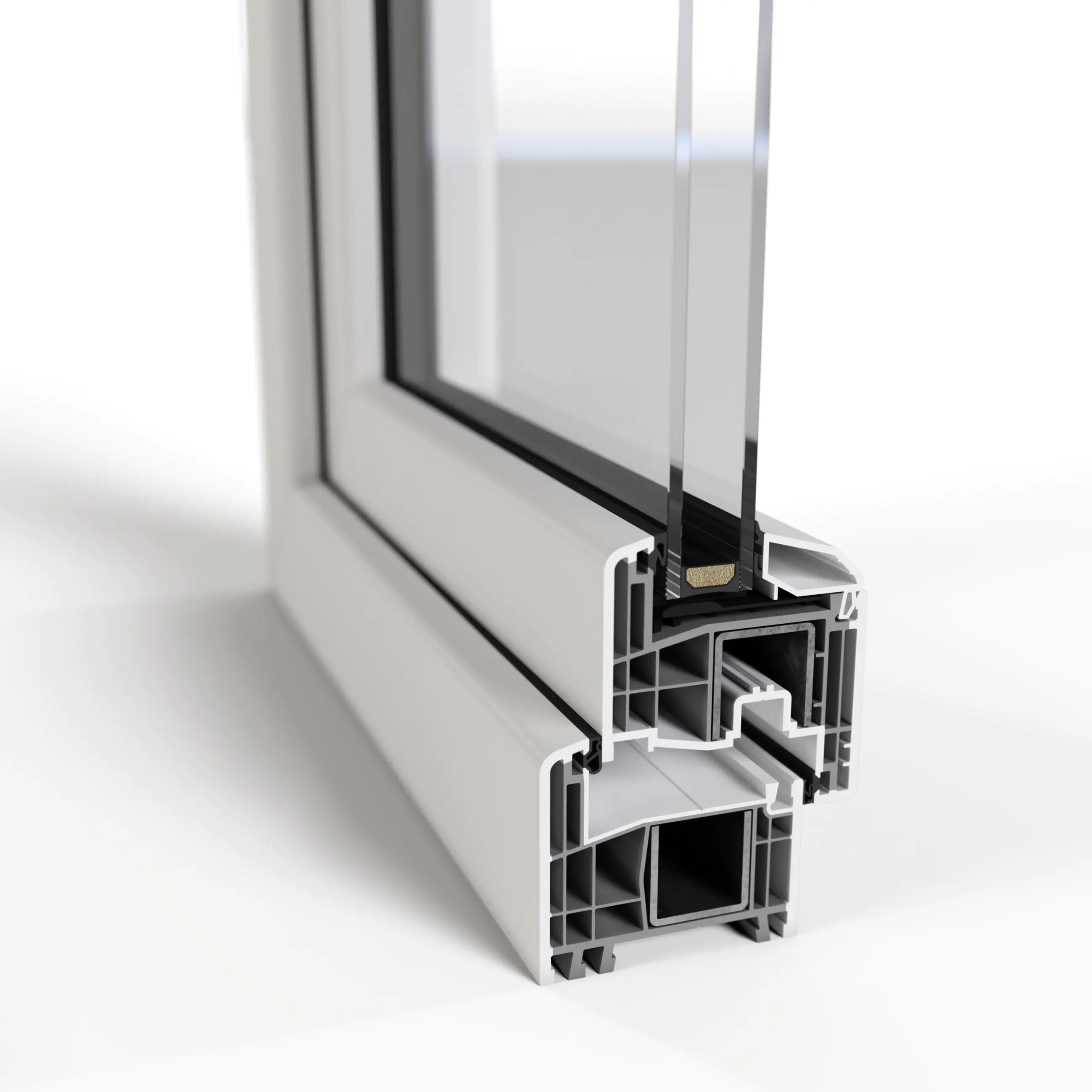  Kunststofffenster Dreh-Kipp, DIN links, weiß, Serie G74/2, Modell 01