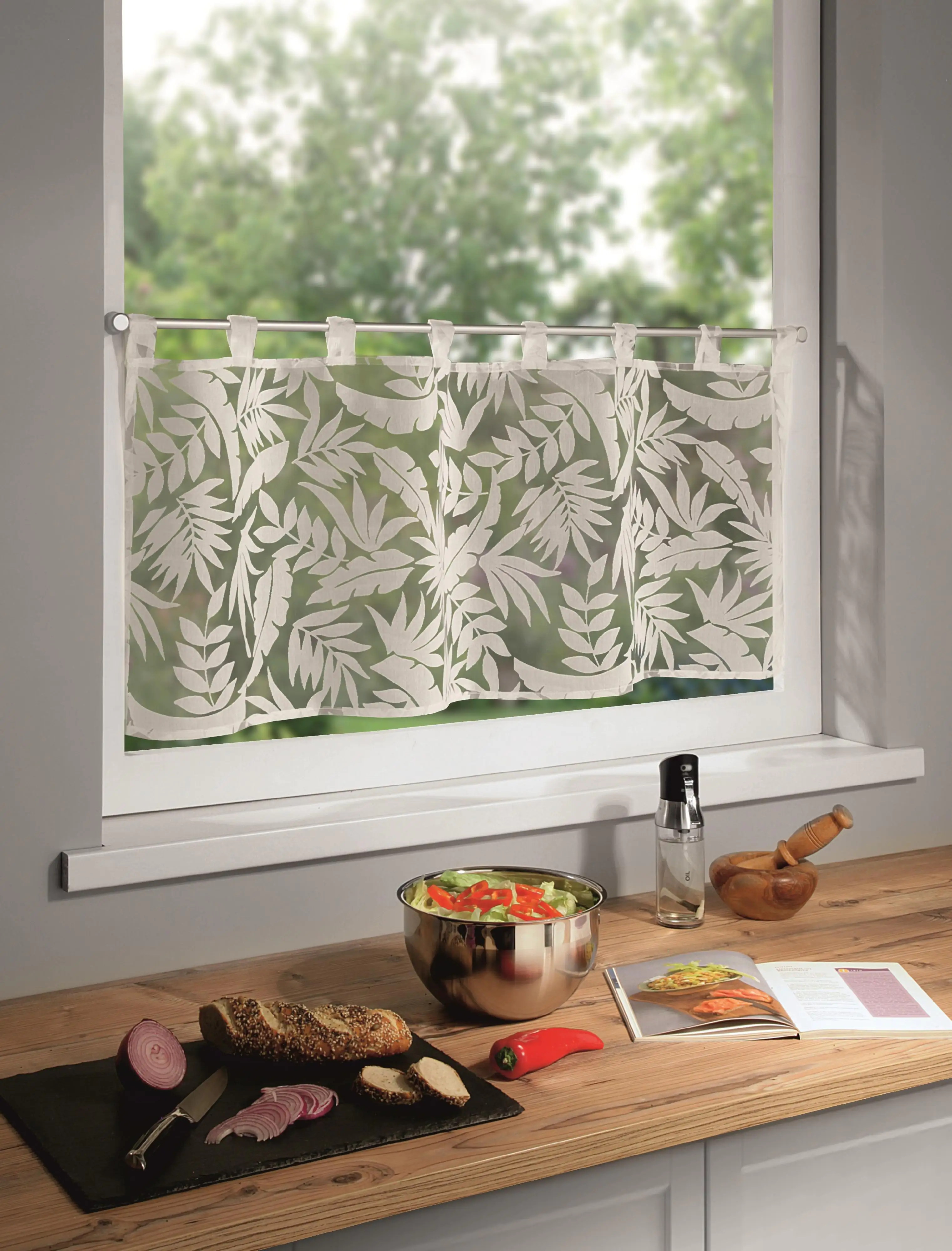 Neusser Collection Schlaufenpanneau Calista weiß, 45 x 120 cm