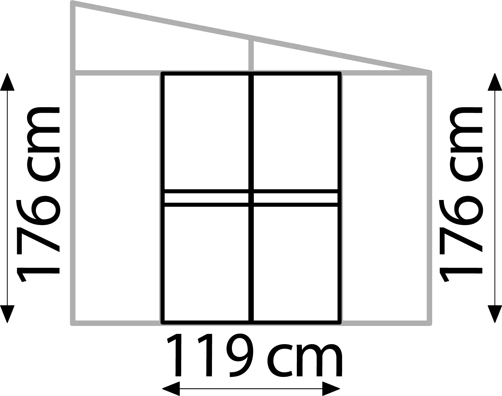 Vitavia Doppeltür-Set ESG für Athena Gewächshaus 