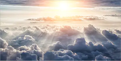 Deco-Canvas Bild - Wolken 90 x 45 cm