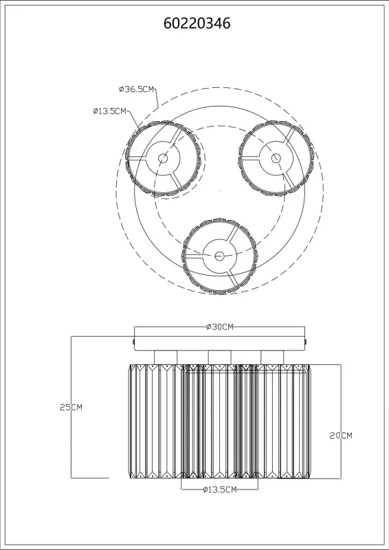Globo Deckenleuchte Run Ø 35 x 25 cm holzoptik