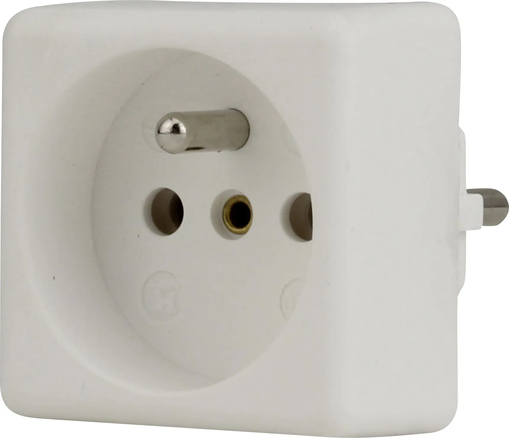 Übergangsstecker D/F weiß