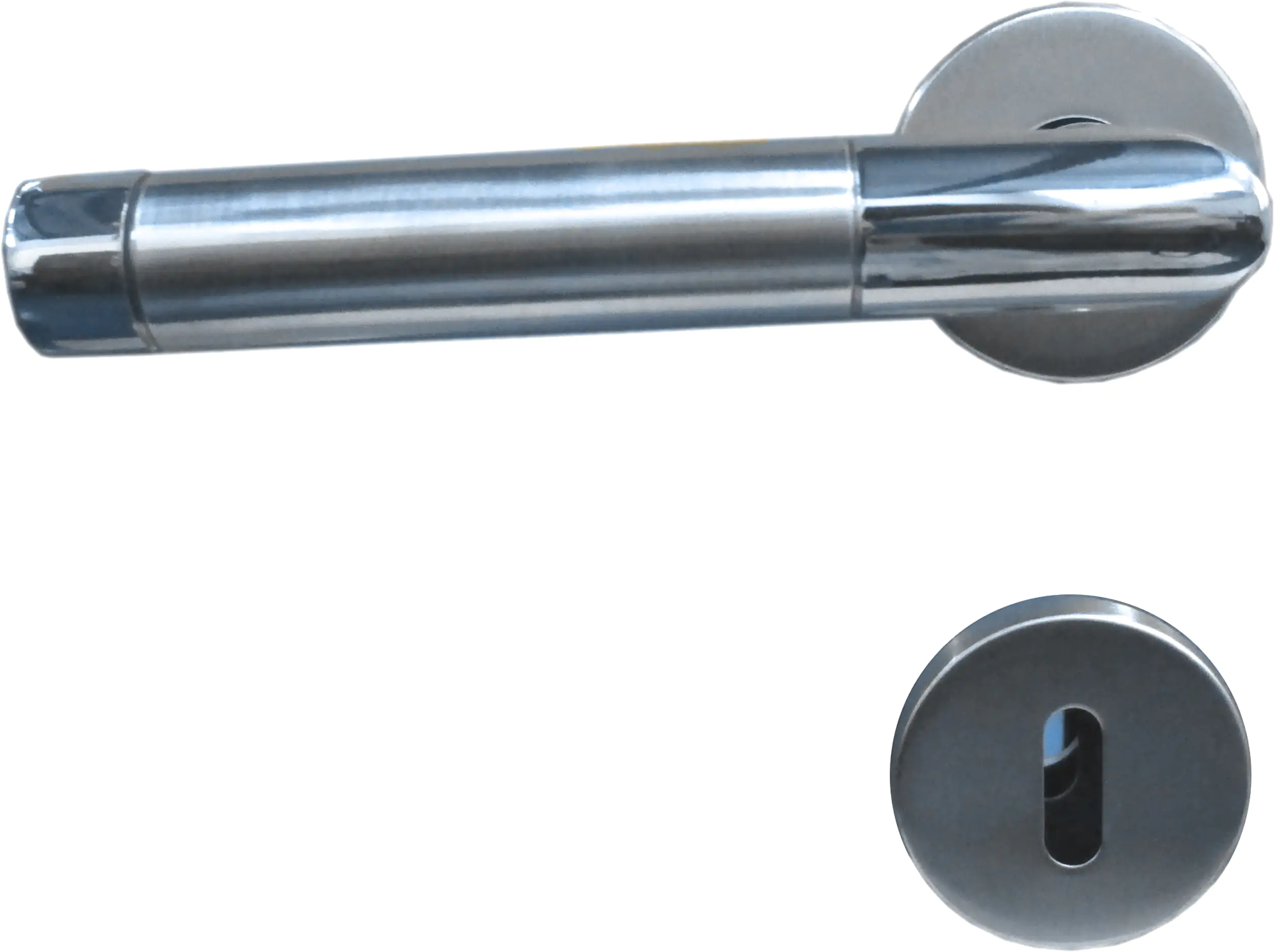 TrendLine BB-Rosettengarnitur Edelstahl Ø 5 cm rund gerader Griff