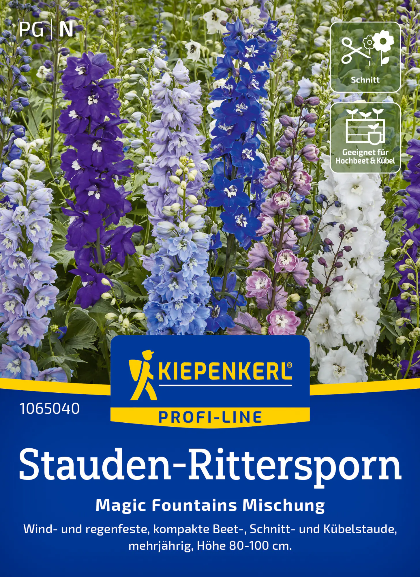 Kiepenkerl Profi-Line Blumensamen Stauden-Rittersporn Magic Fountains Mischung für ca. 35 Pflanzen