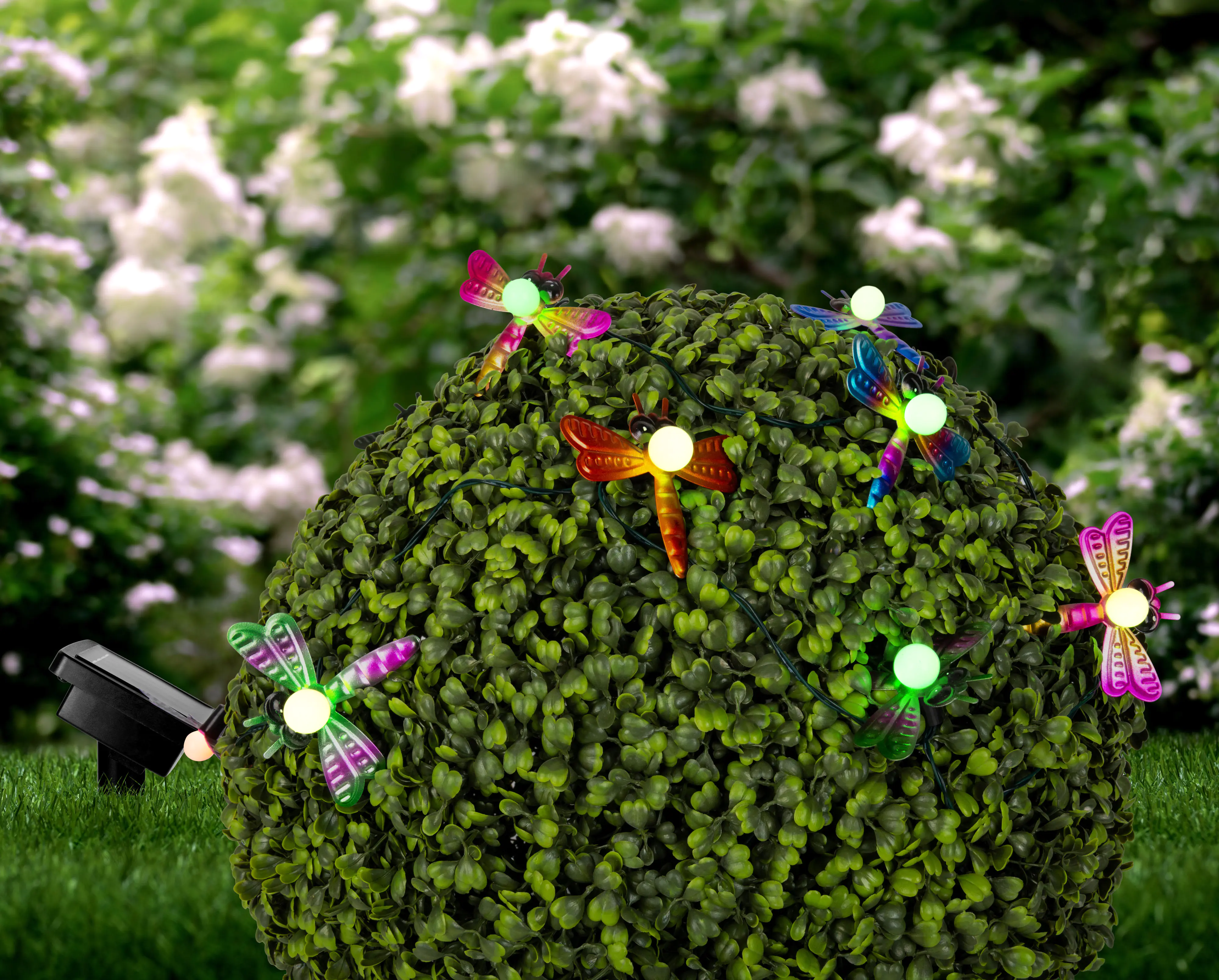 Light & More LED Solarleuchte Libelle bunt