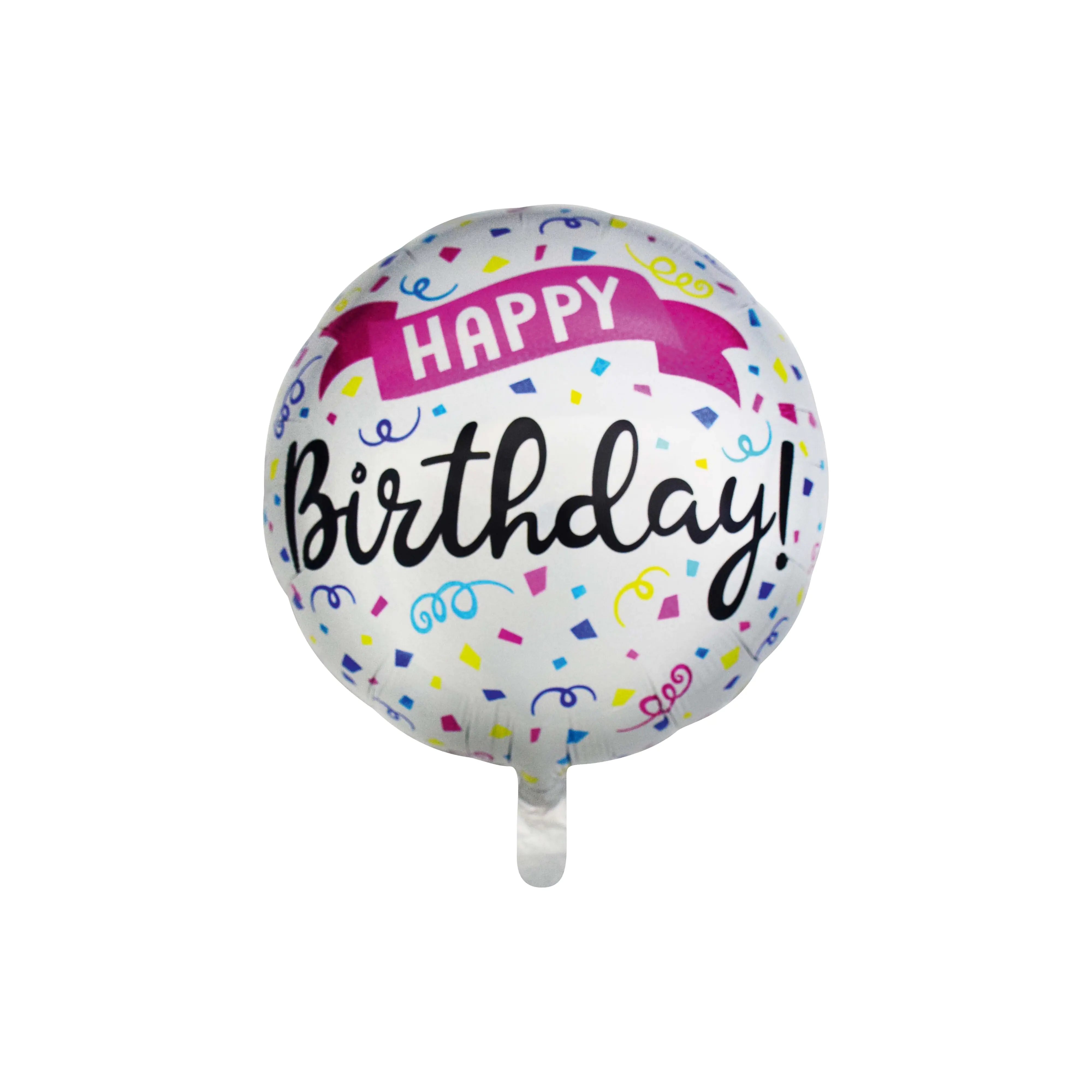 Folienballon Happy Birthday Konfetti Ø 45 cm