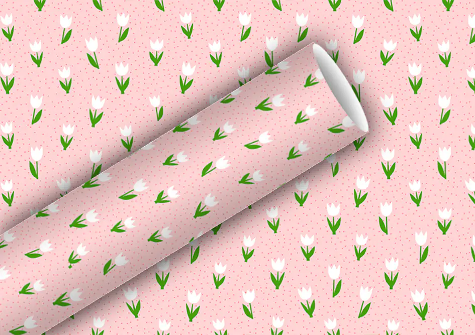 4014995737731 Braun & Company Geschenkpapier Kollektion Minitulips 2 m x 70 cm