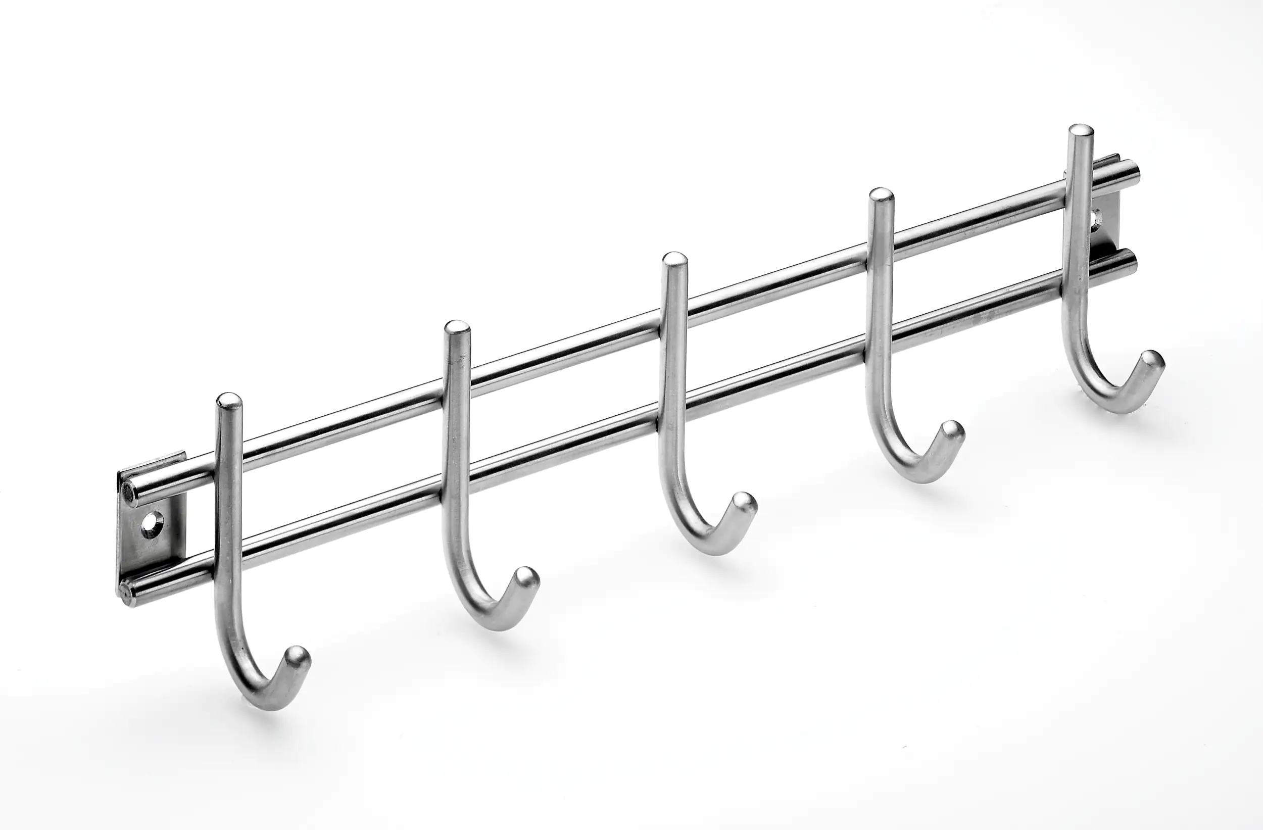 Hettich Garderobenleiste 5 Haken 38,0 x 8,5 x 5,5 cm Edelstahl