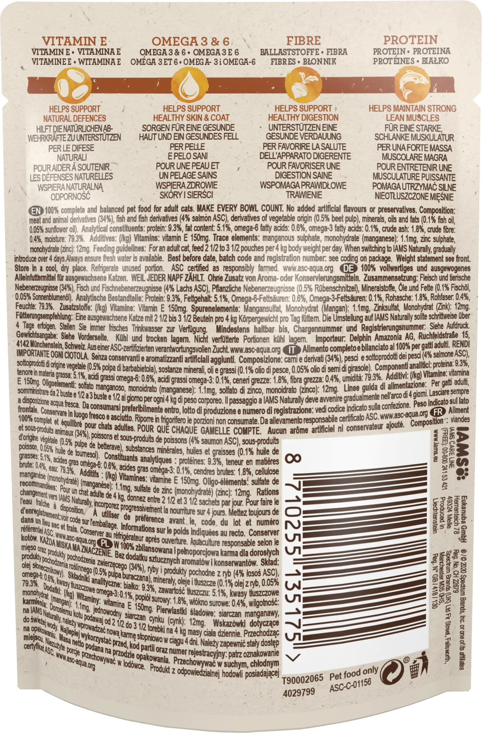 IAMS Naturally Katze Erw. Lachs 85g 85g