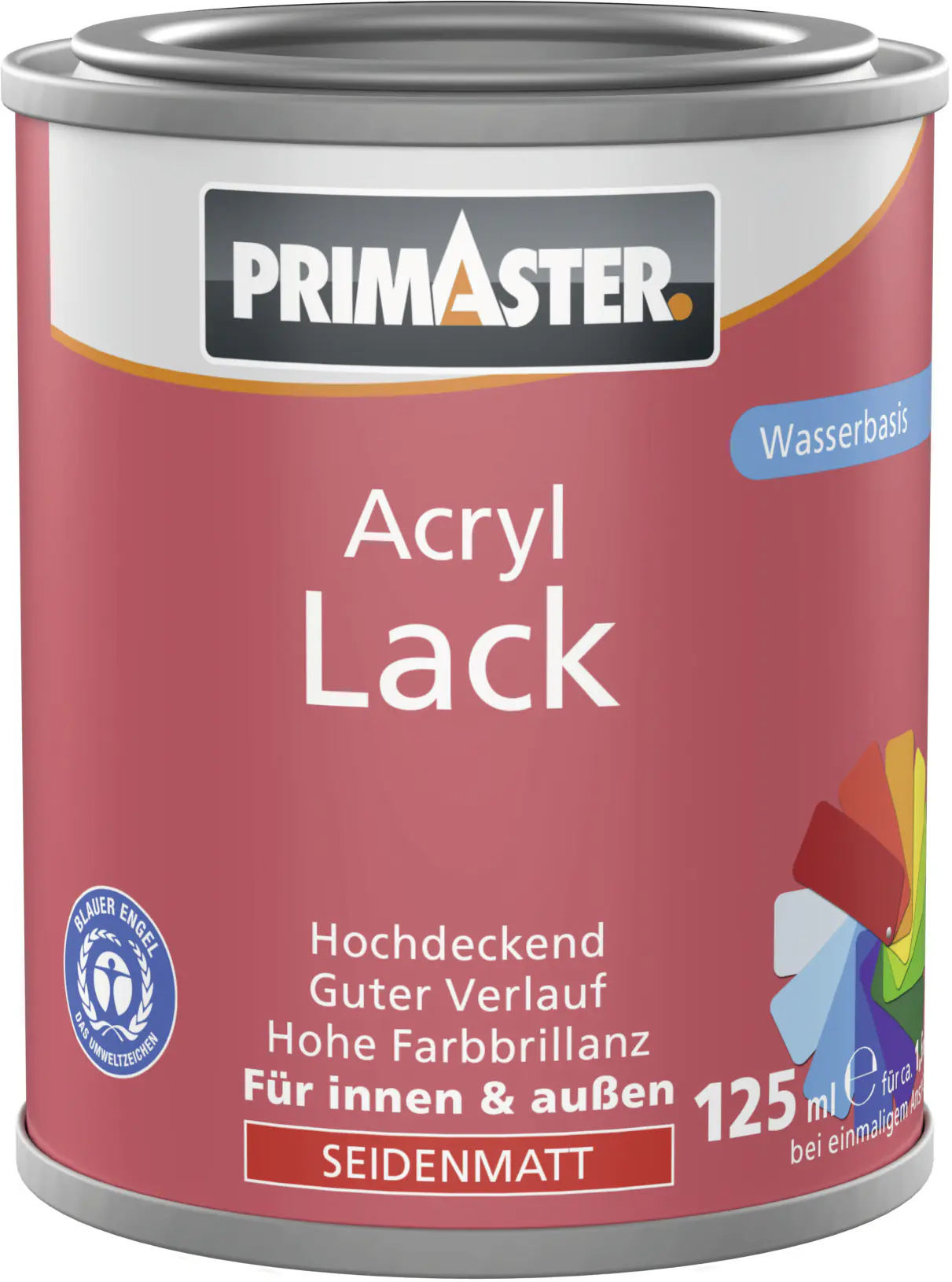 Primaster Acryl Lack tiefschwarz seidenmatt 125 ml