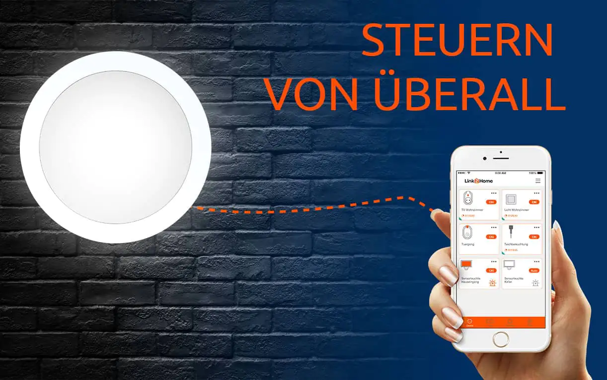 Link2Home WiFi LED Deckenleuchte 30W silber Link2Home WiFi LED Deckenleuchte 30W silber