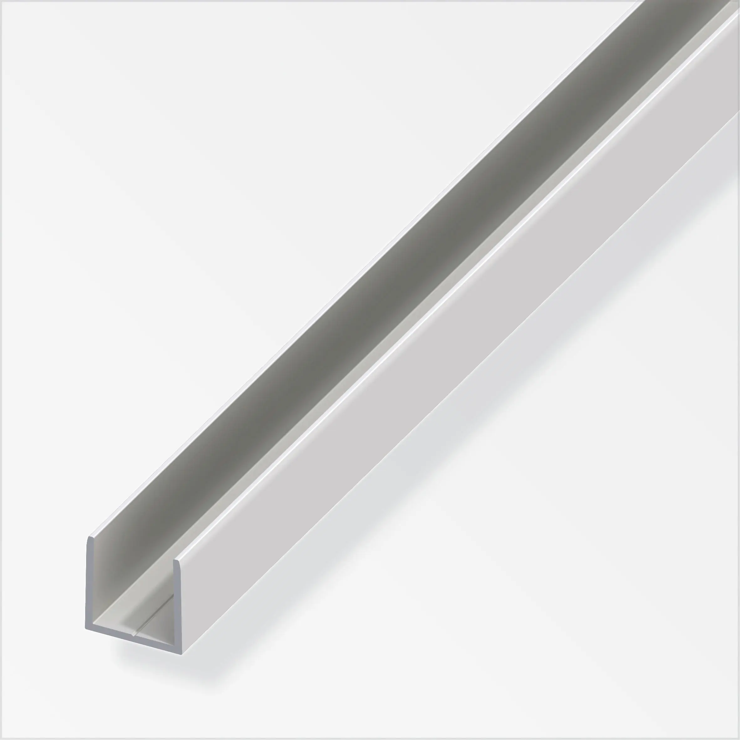 alfer clampline-U-Profil 1m, 12,9 x 14 x 1.5 mm Aluminium eloxiert silber