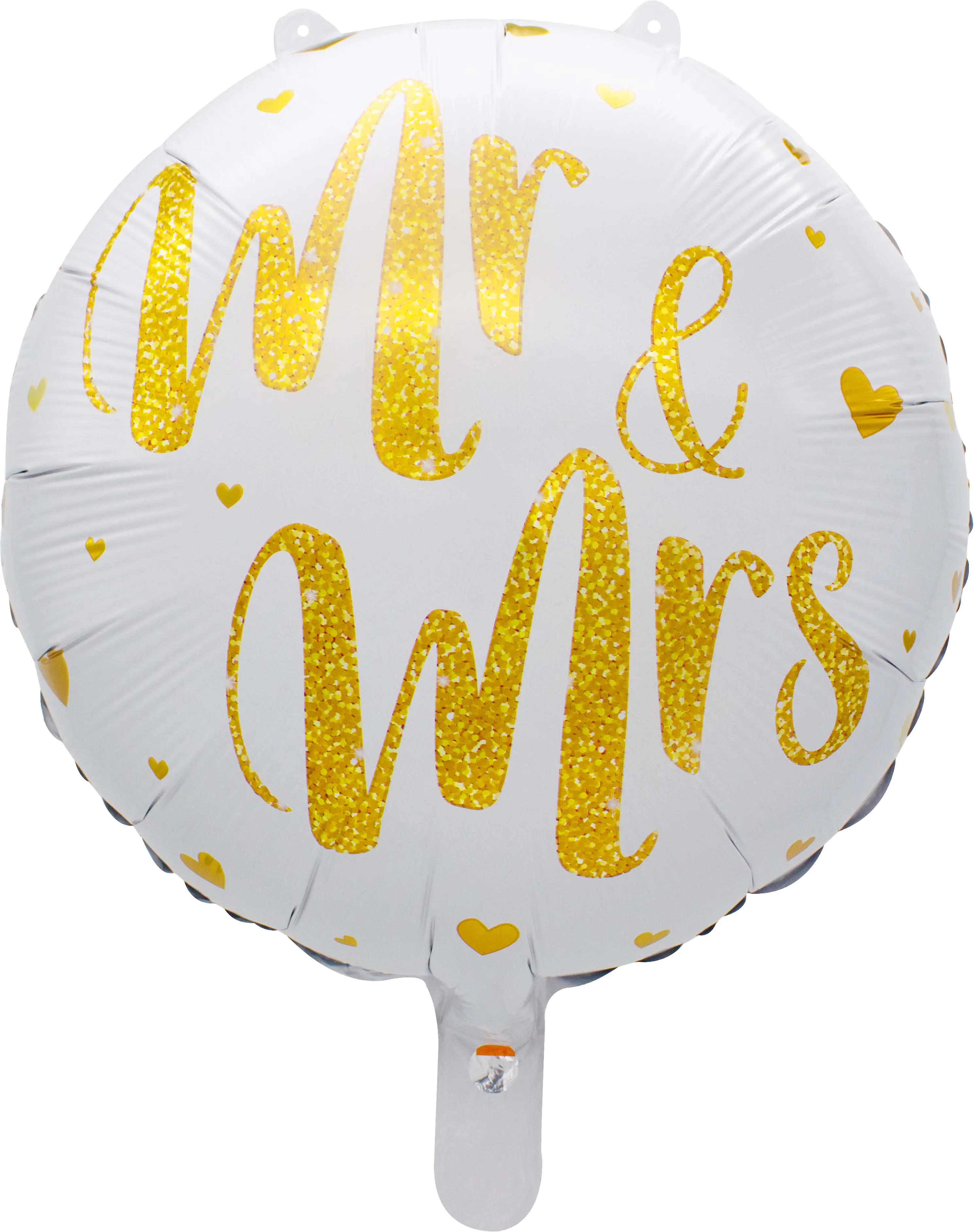 Folienballon Mr & Mrs weiß gold Ø 45 cm