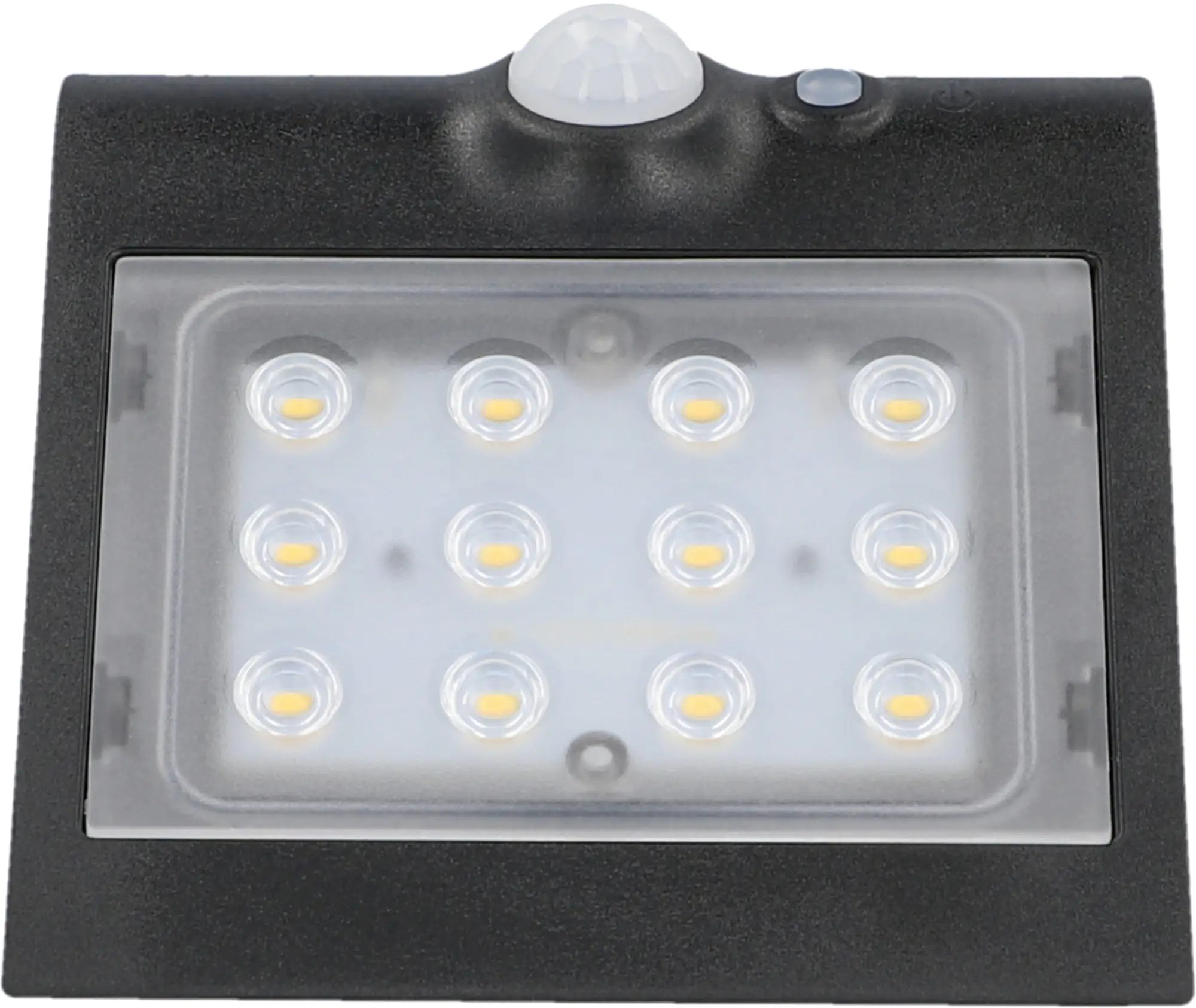 UniTec LED Solar-Wandleuchte schwarz mit Bewegungsmelder 1,5 W 220 lm