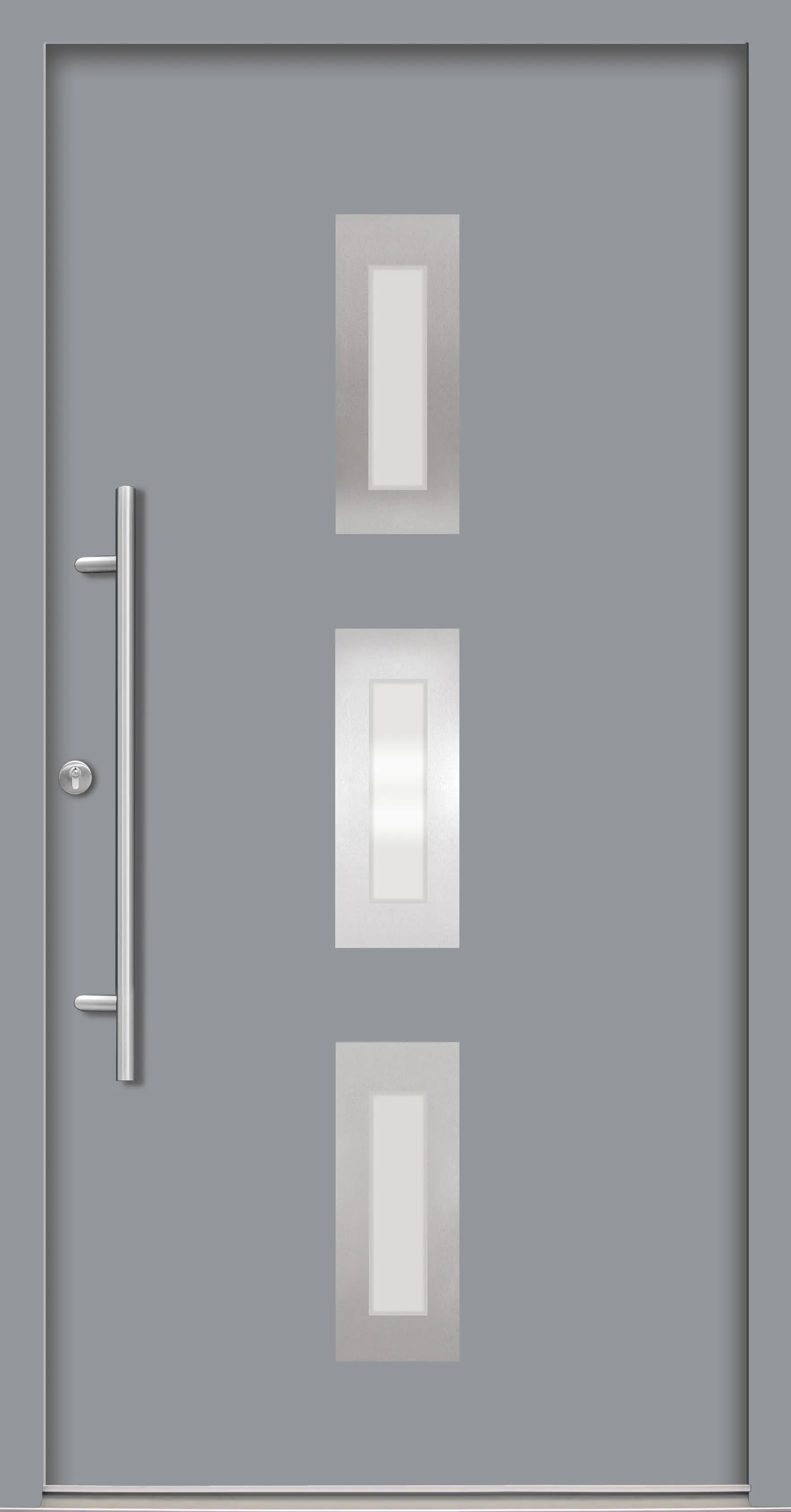 Splendoor Haustür Passivedoor Premium B02 Grau DIN Links 110 x 210 cm